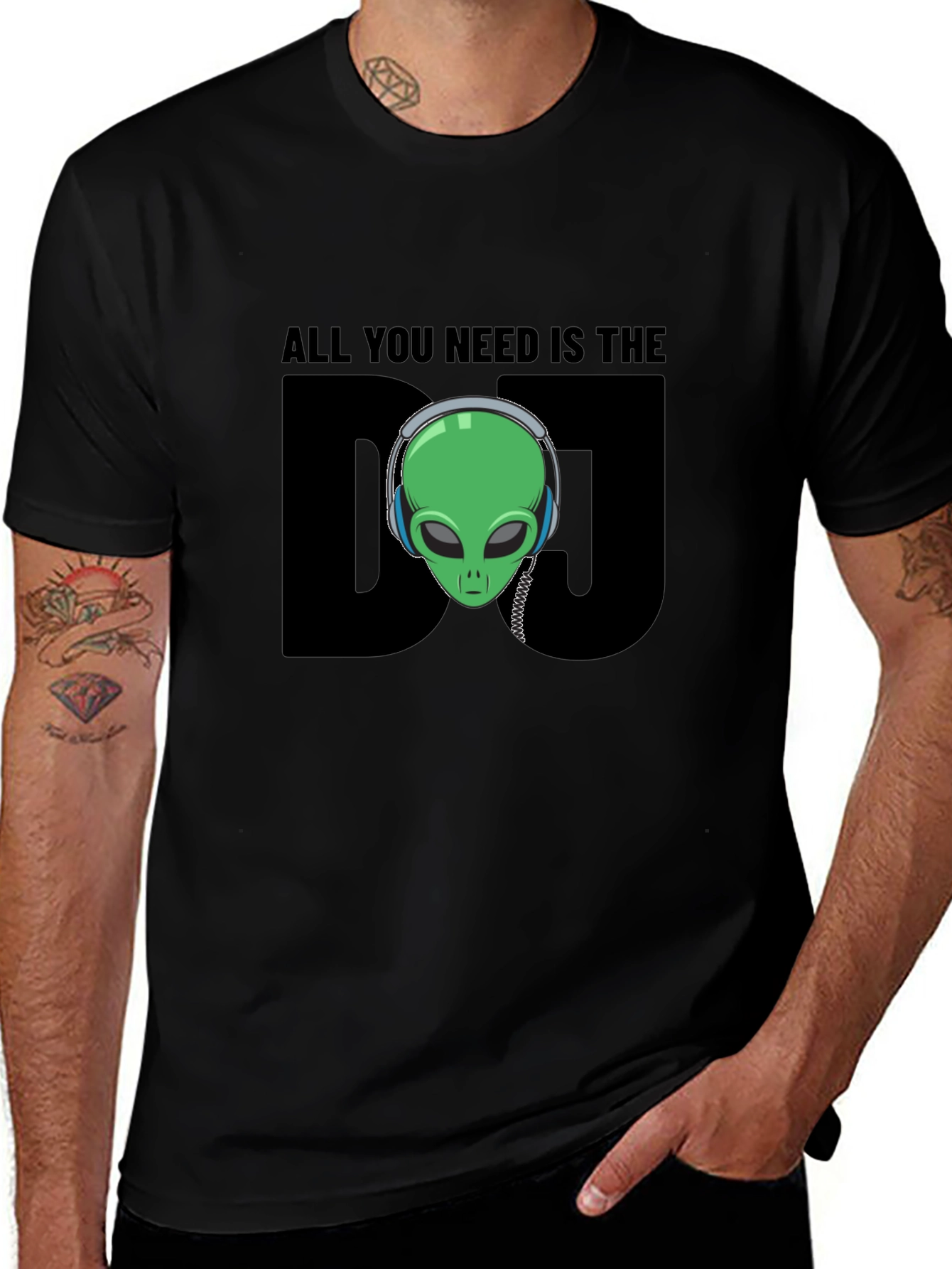 Variant 24 of Alien DJ Graphic T-Shirt - All You Need is the DJ