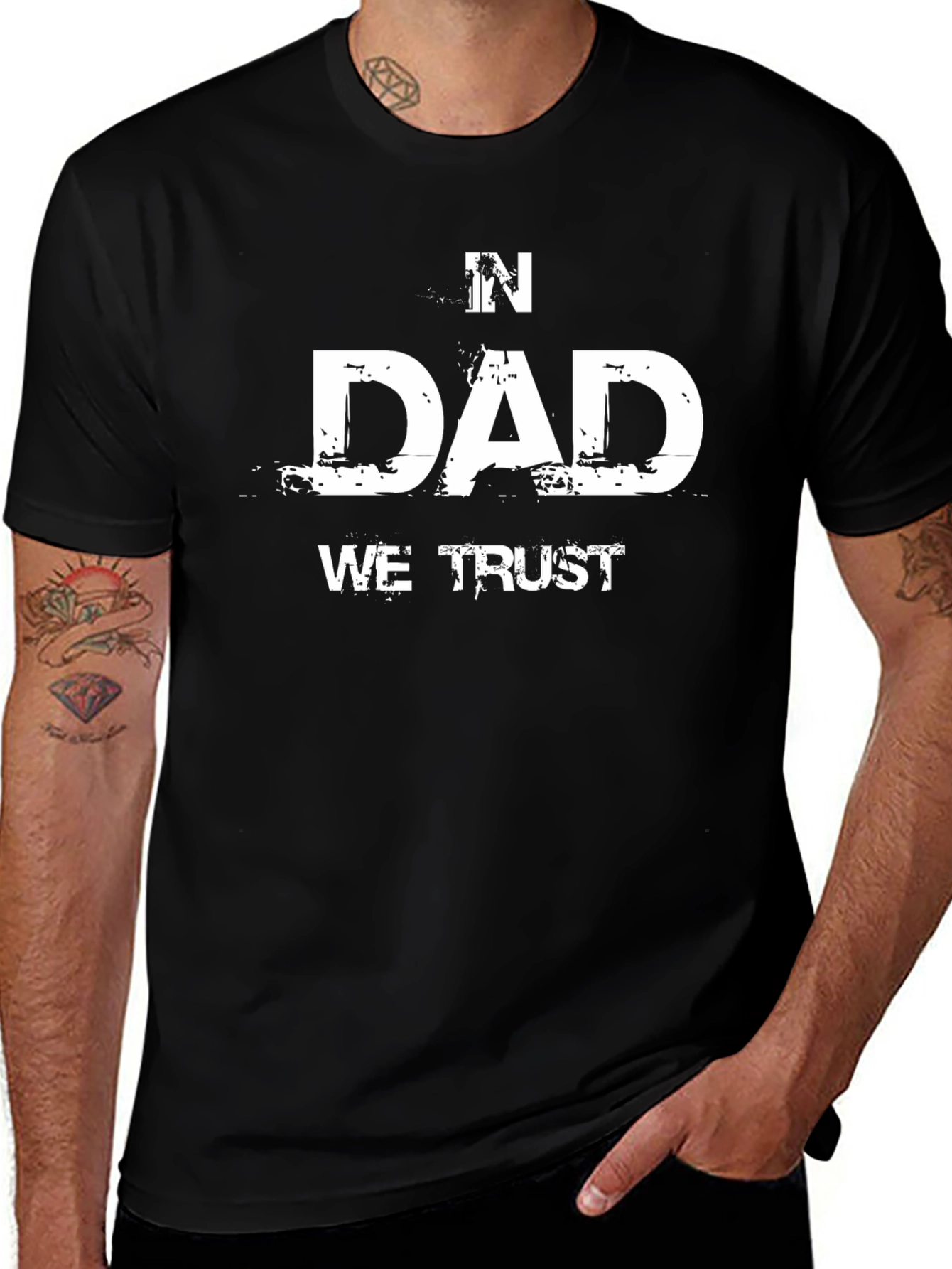 Variant 12 of In Dad We Trust Black T-Shirt