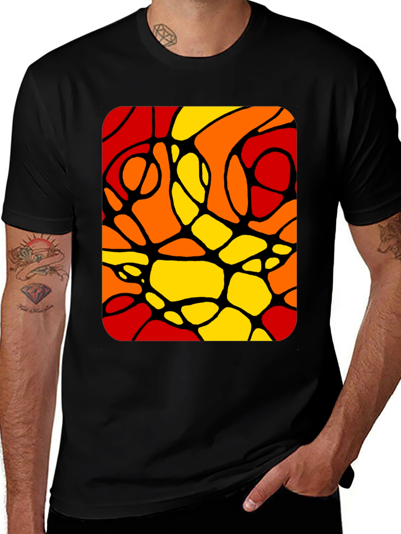 Variant 12 of Abstract Color Block Graphic Tee
