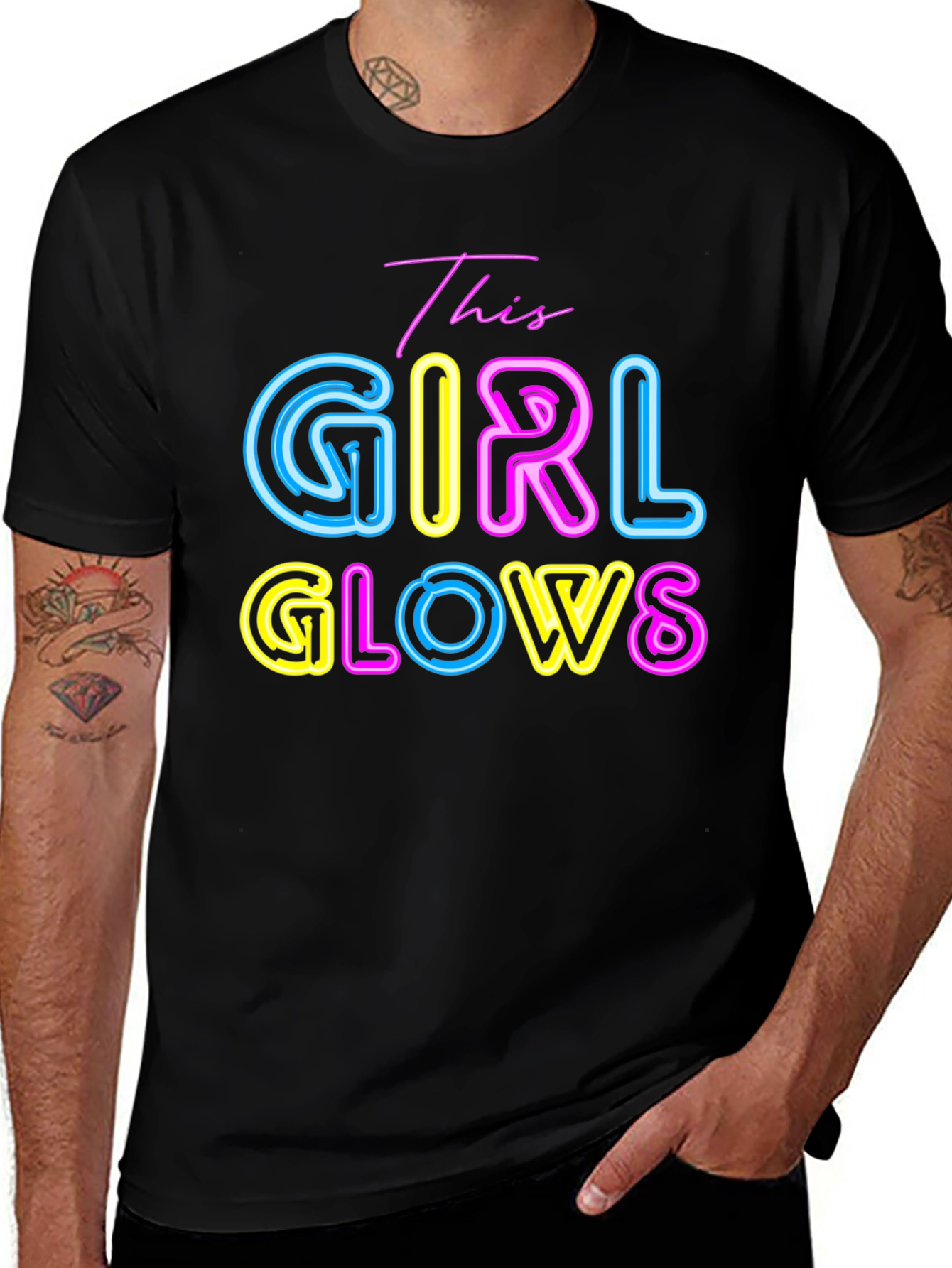 Variant 21 of This Girl Glows T-Shirt - Neon Graphic Tee