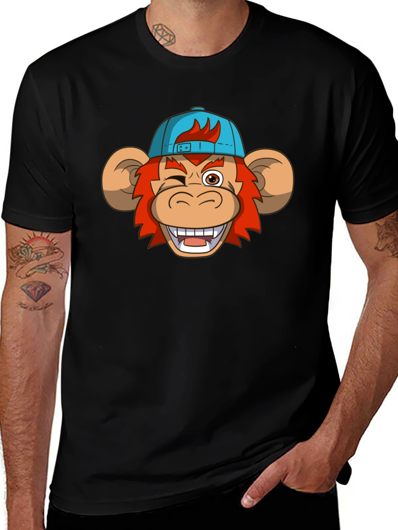 Variant 30 of Cartoon Monkey Graphic Tee