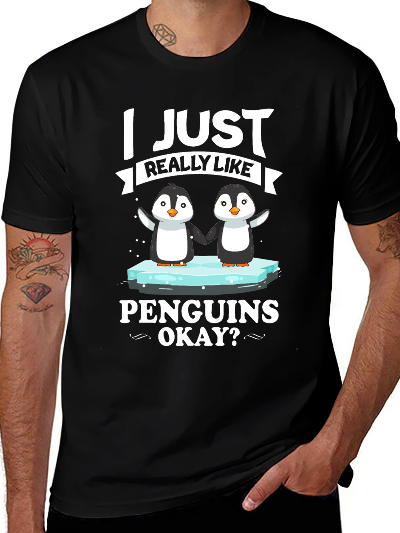 Penguin Lover T-Shirt - "I Just Really Like Penguins"