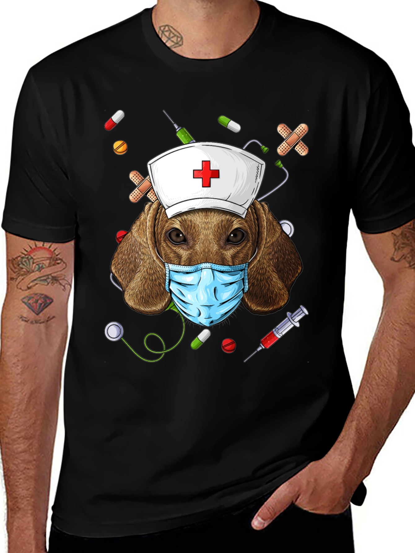 Variant 21 of Dog Nurse T-Shirt | Funny Animal Graphic Tee