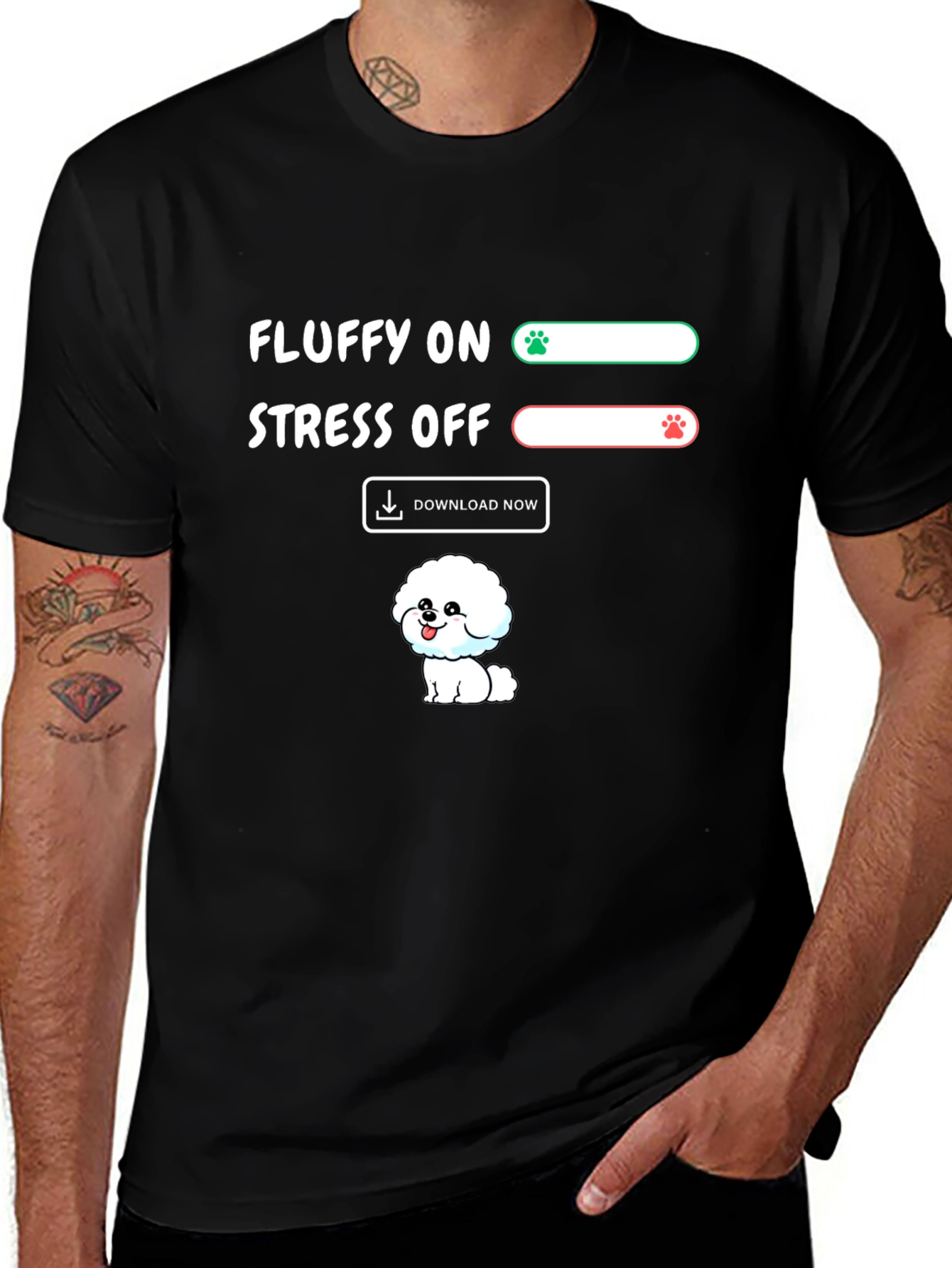 Fluffy On, Stress Off T-Shirt