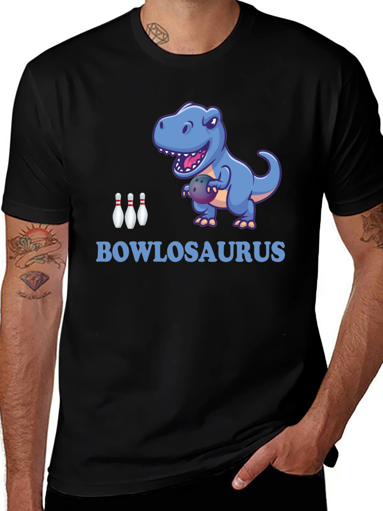 Variant 10 of Bowlosaurus Bowling T-Shirt