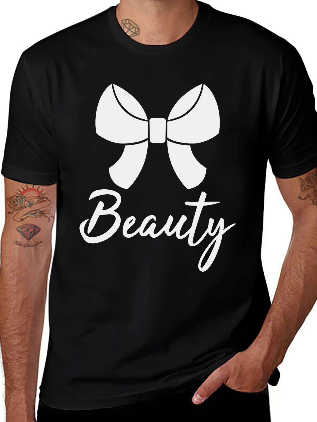 Variant 19 of Beauty Bow T-Shirt - Matching Couples Tee