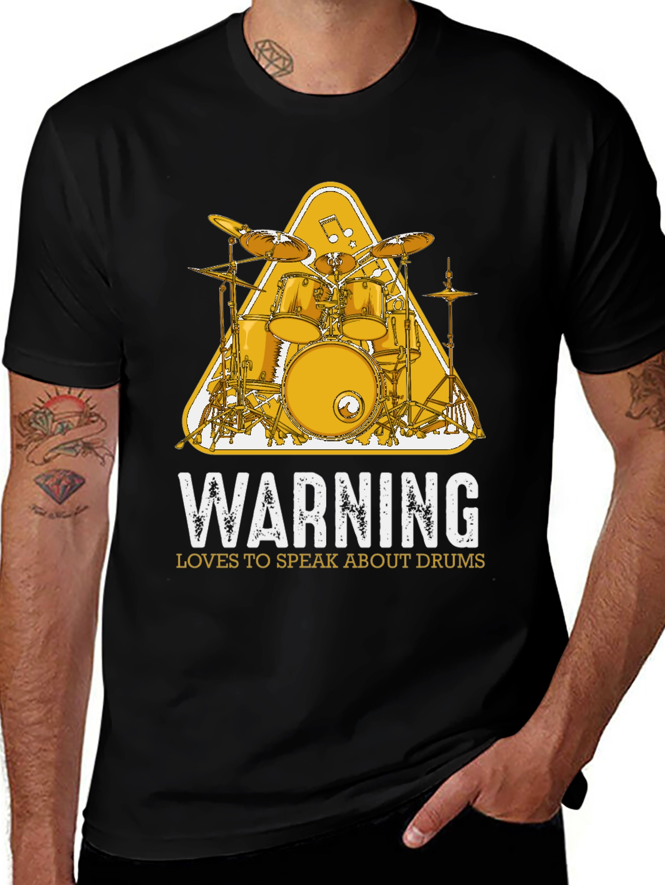 Variant 20 of Warning Drums T-Shirt - Speak About Drums