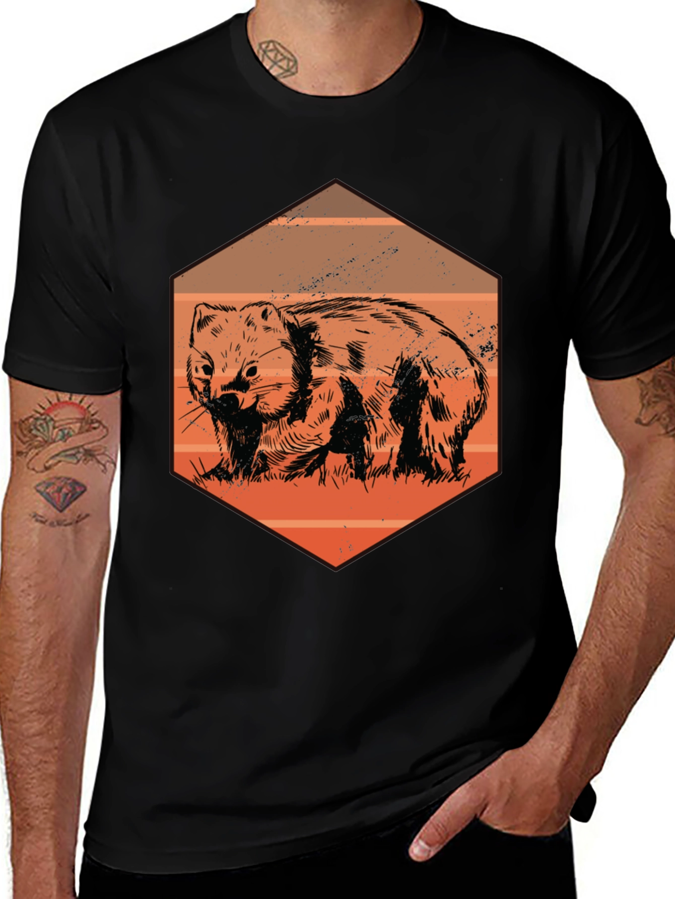 Variant 10 of Wombat Graphic Tee - Unique Animal Design