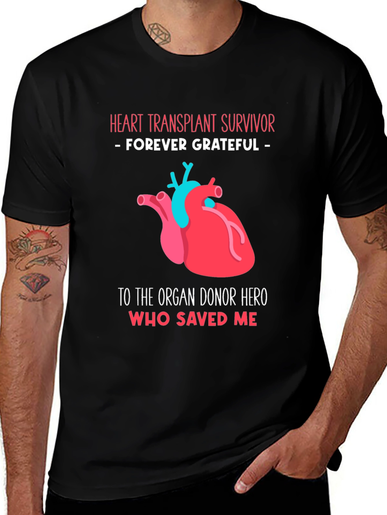 Variant 14 of Heart Transplant Survivor Grateful T-Shirt