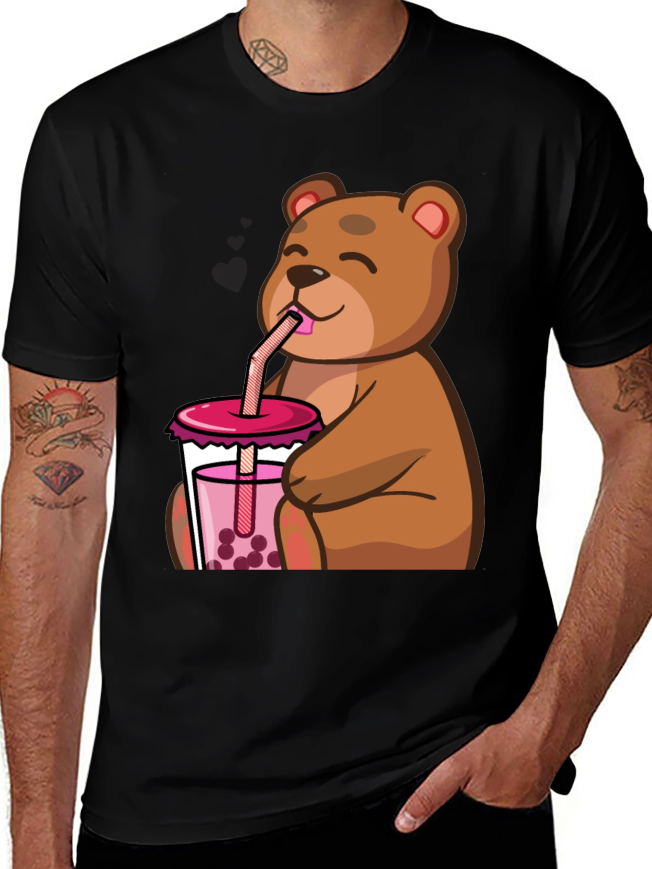 Variant 3 of Bear Boba Bubble Tea T-Shirt