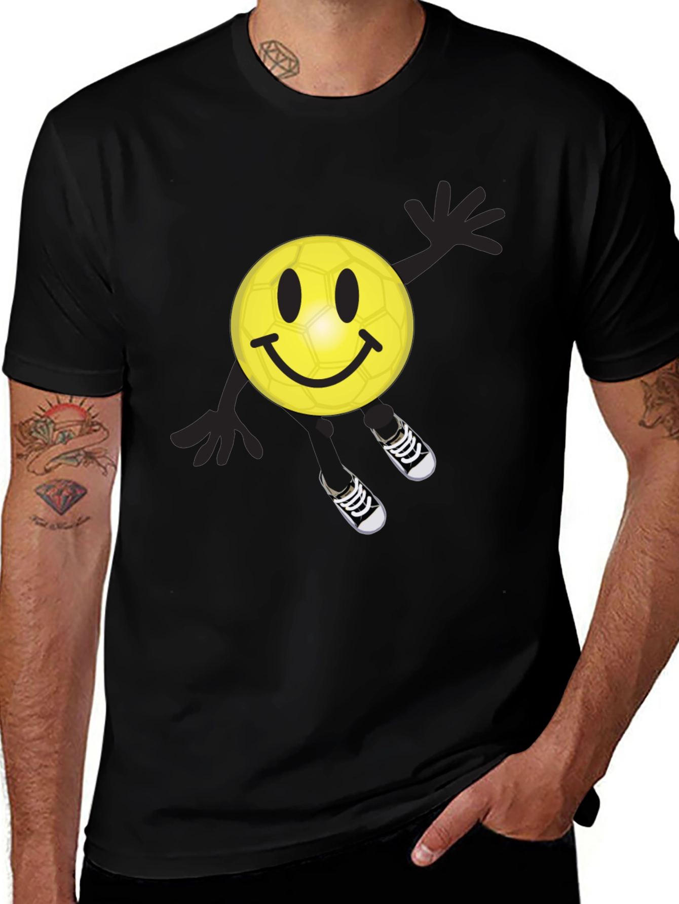 Variant 26 of Smiley Face Soccer Ball T-Shirt