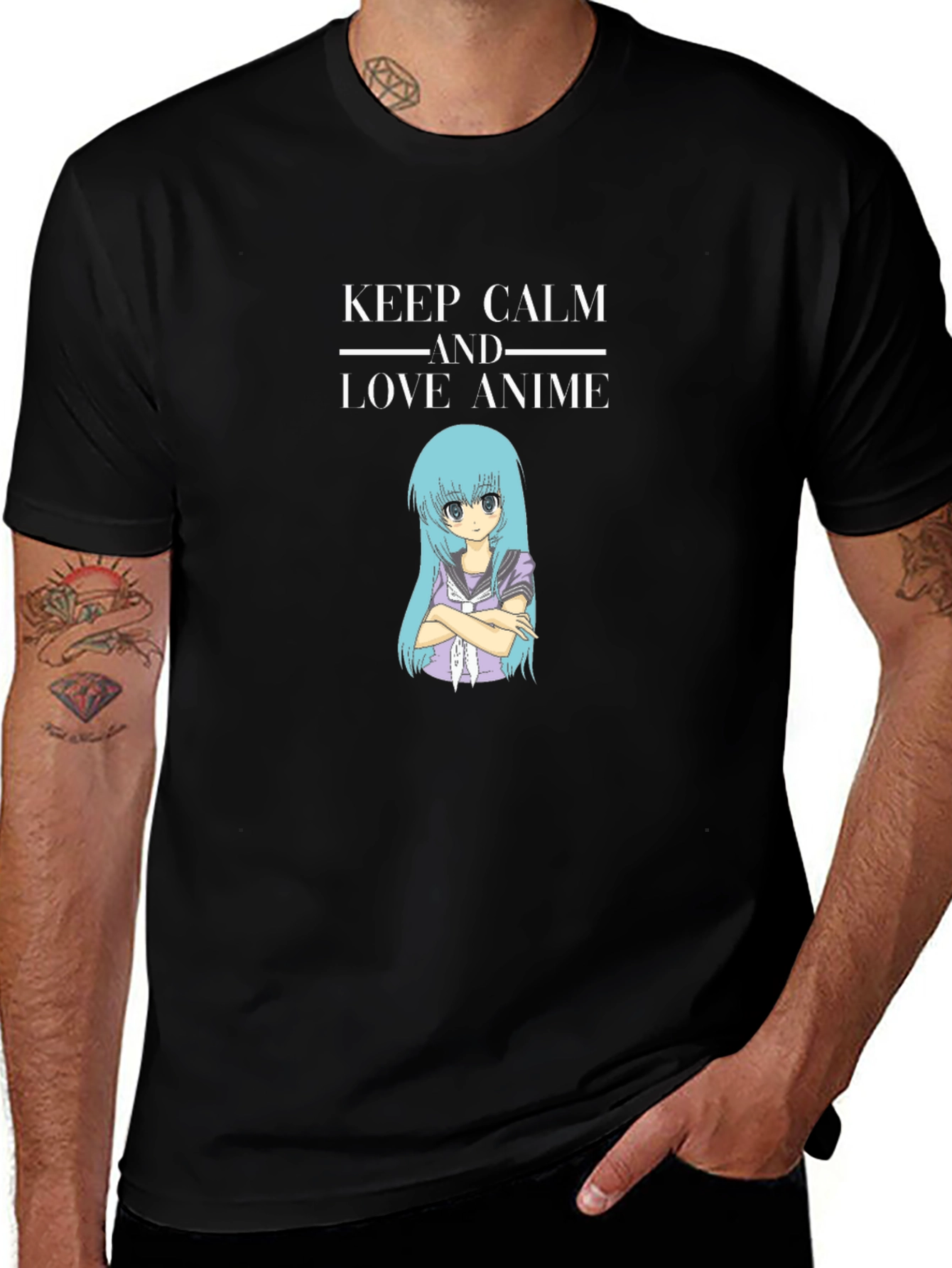 Variant 30 of Keep Calm Anime Black T-Shirt