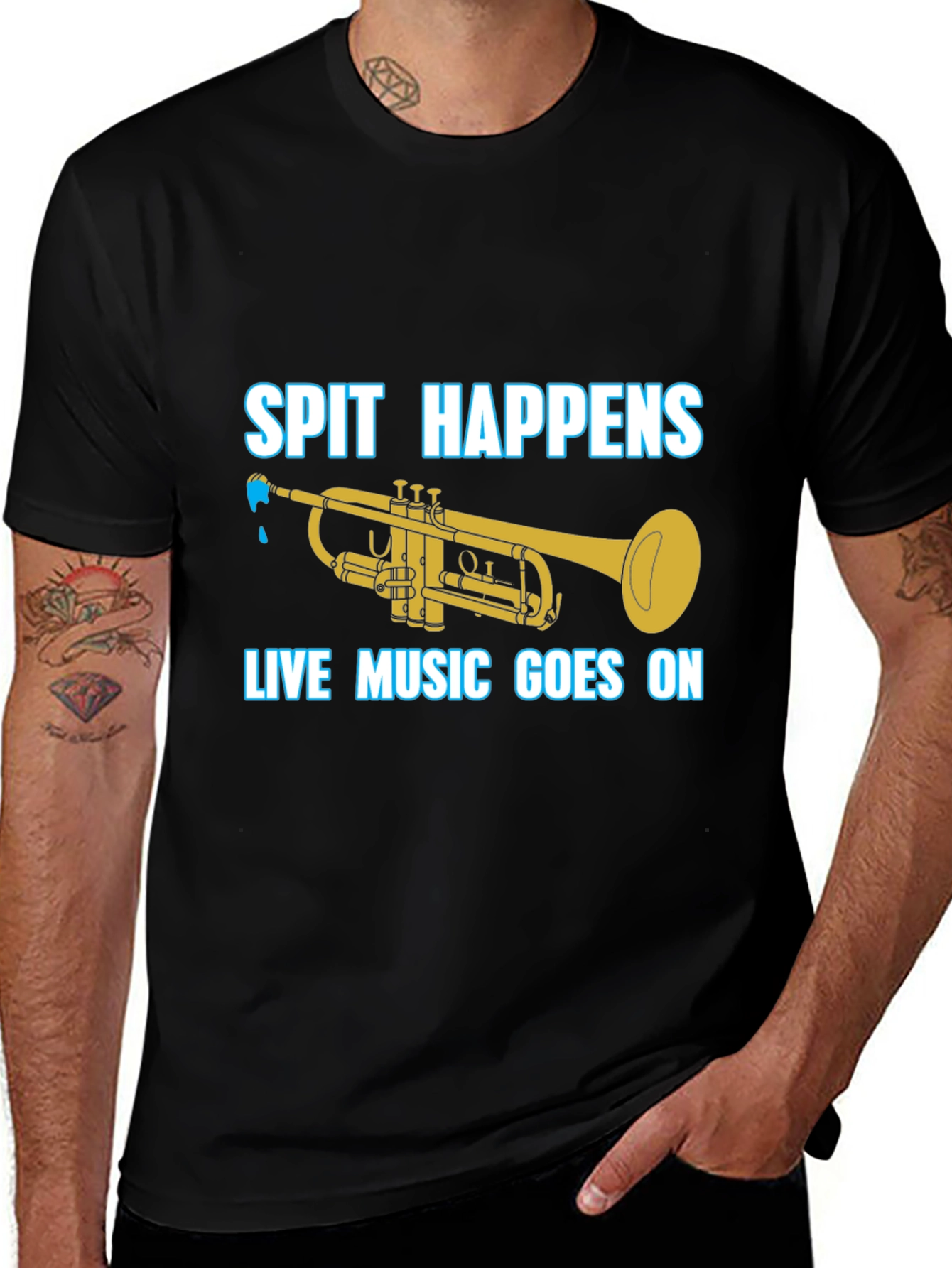Variant 14 of Spit Happens Music T-Shirt - Live Music Tee
