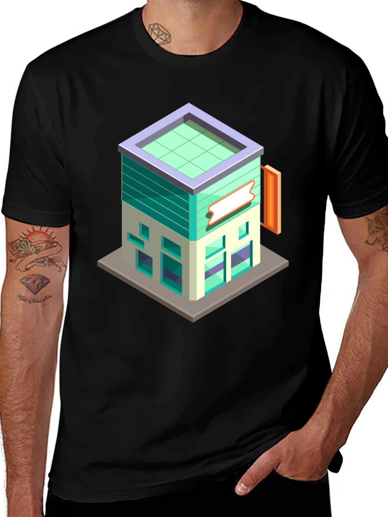 Variant 30 of Isometric Building Graphic Tee - Cool Architect T-Shirt