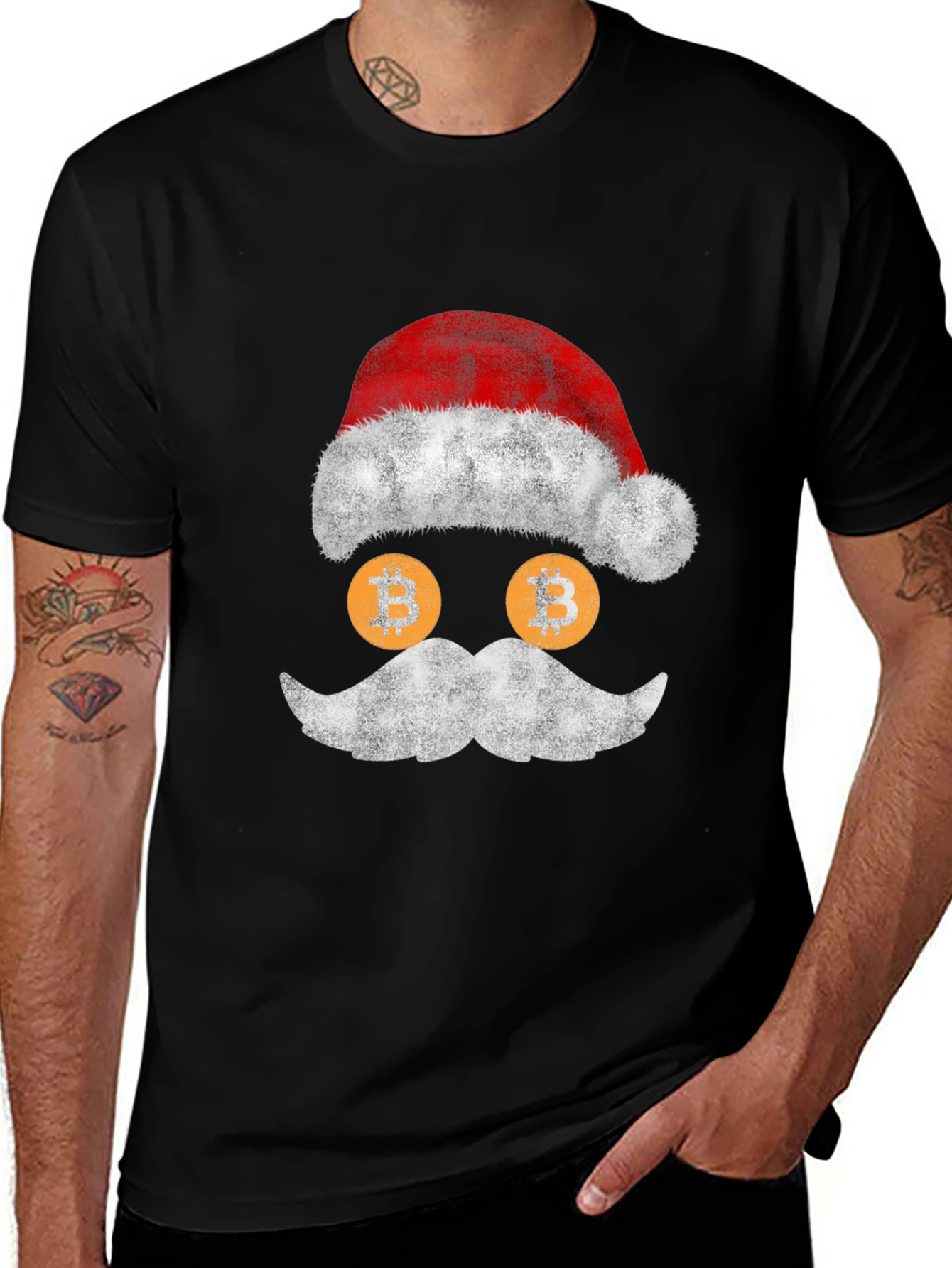 Bitcoin Santa T-Shirt - Crypto Holiday Gift