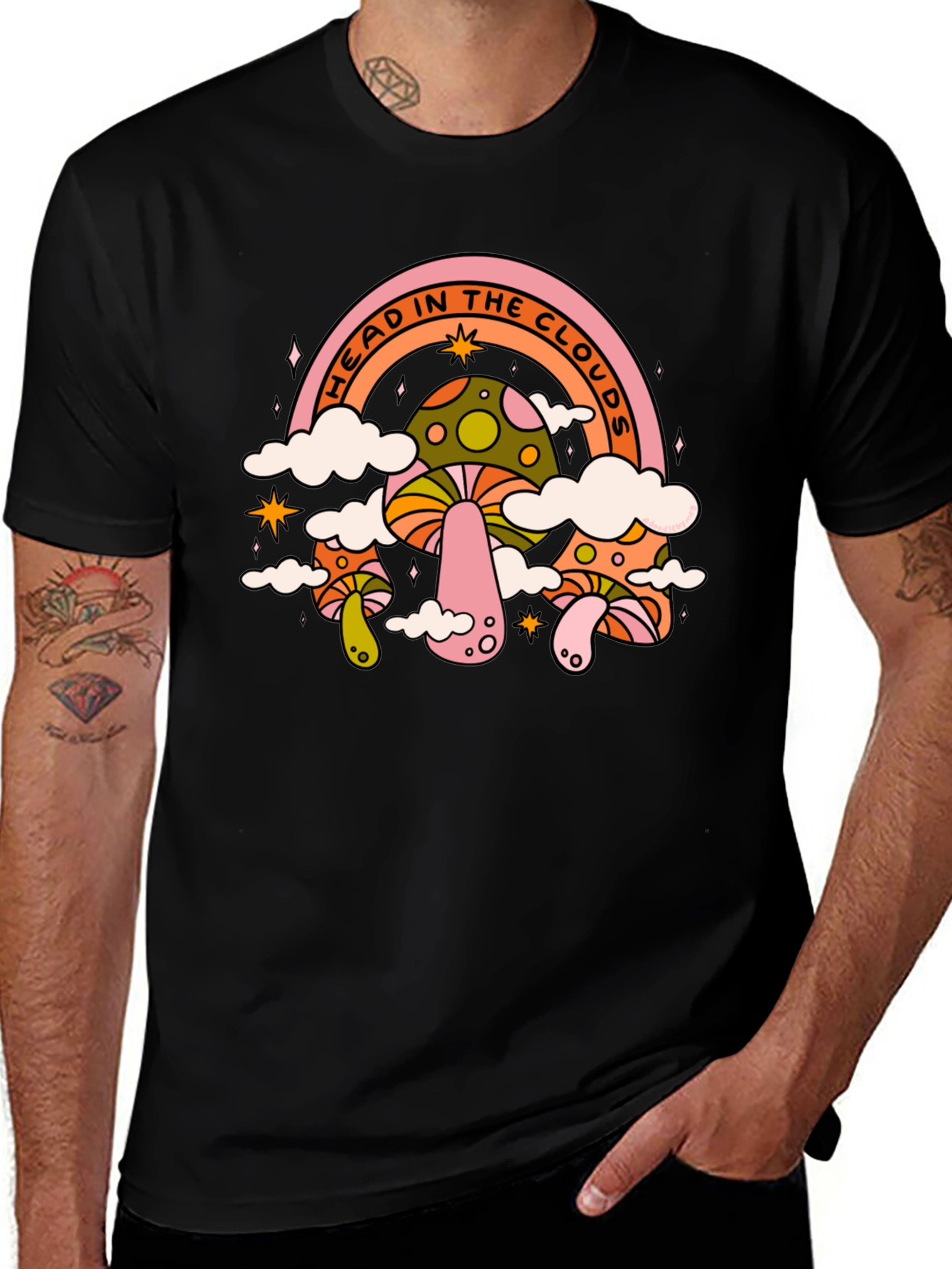 Variant 11 of Head In The Clouds Mushroom Graphic Tee