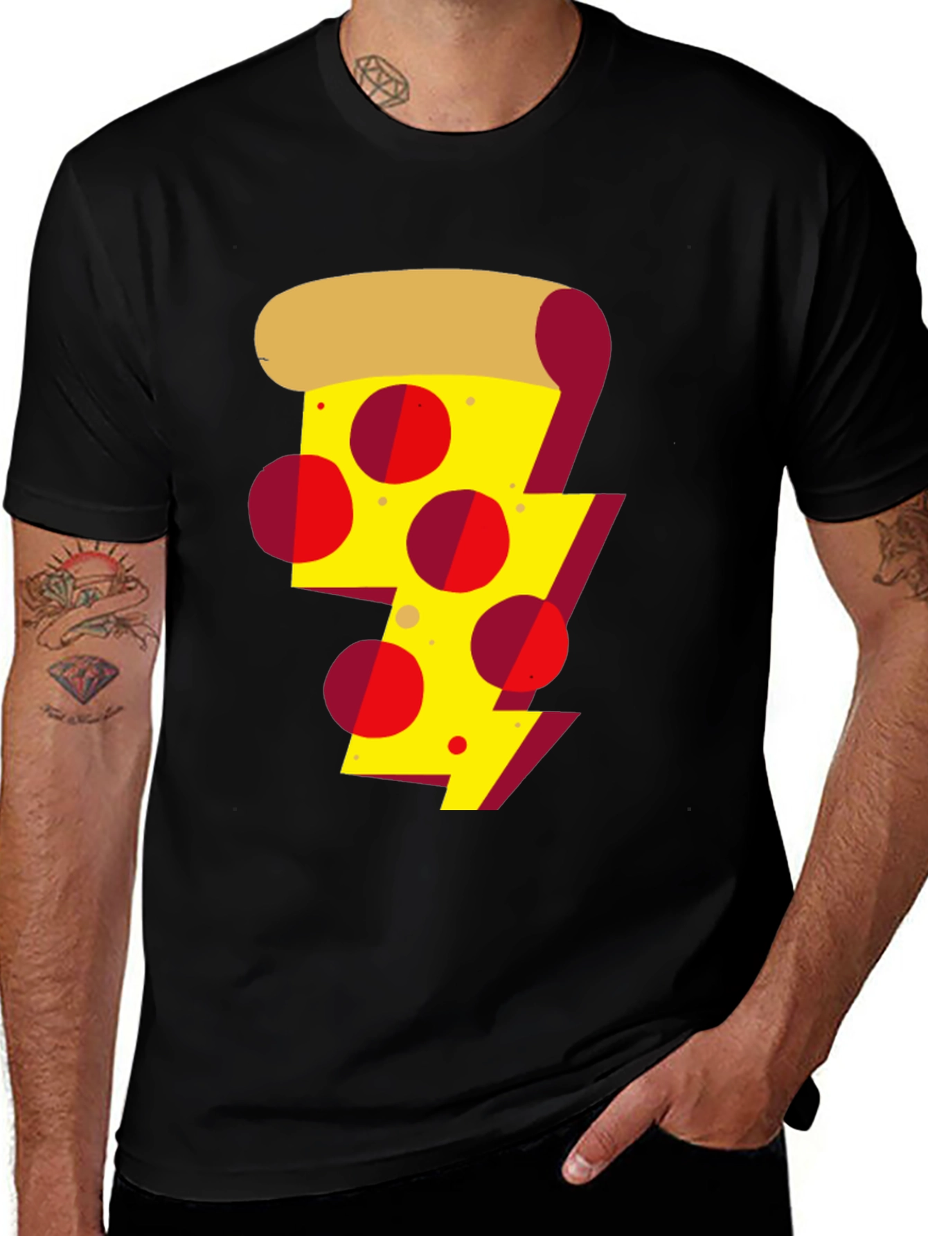 Pizza Bolt Graphic T-Shirt