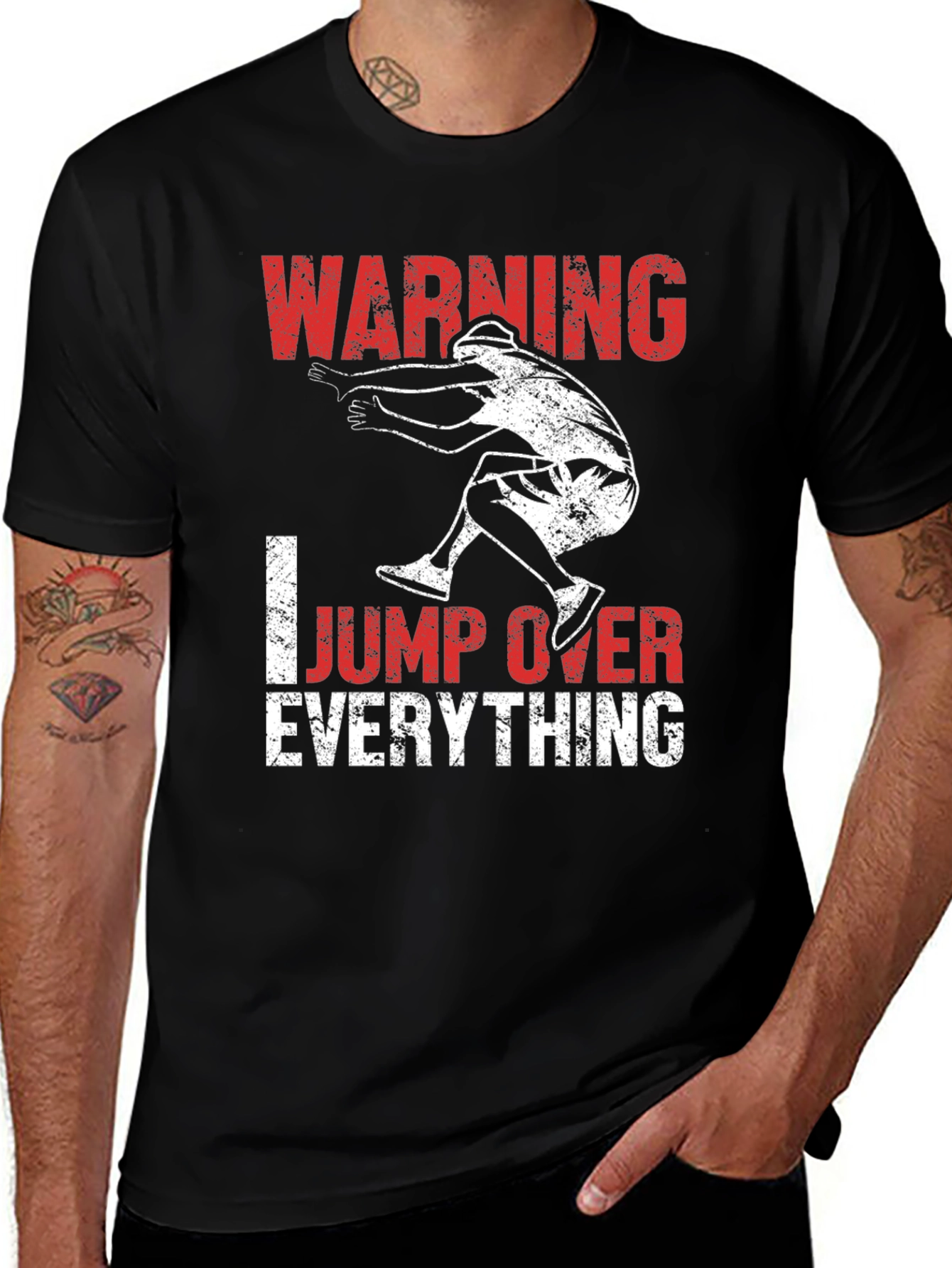 Variant 23 of Warning: I Jump Over Everything T-Shirt