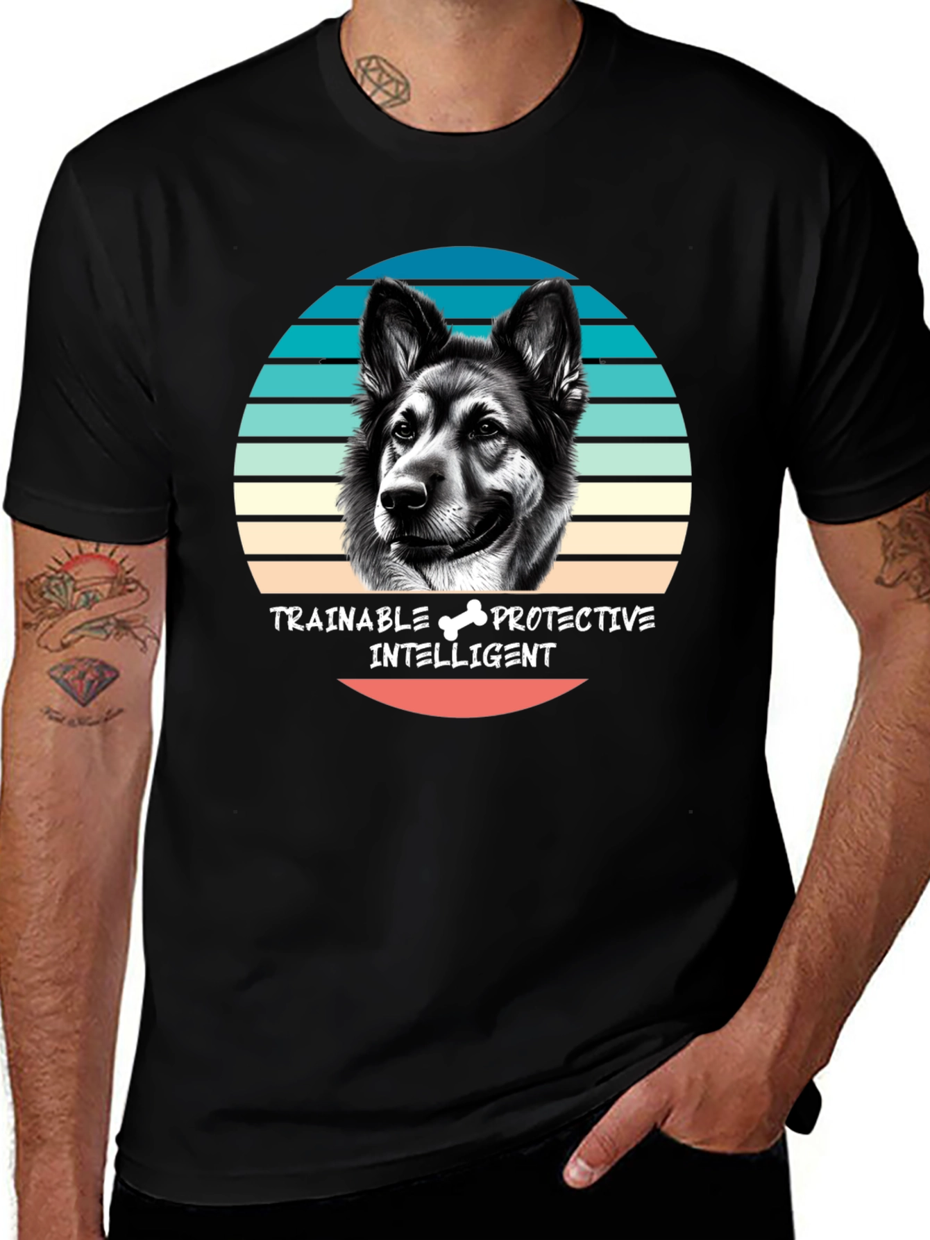 Variant 25 of Dog Breed Graphic Tee - Trainable, Protective, Intelligent