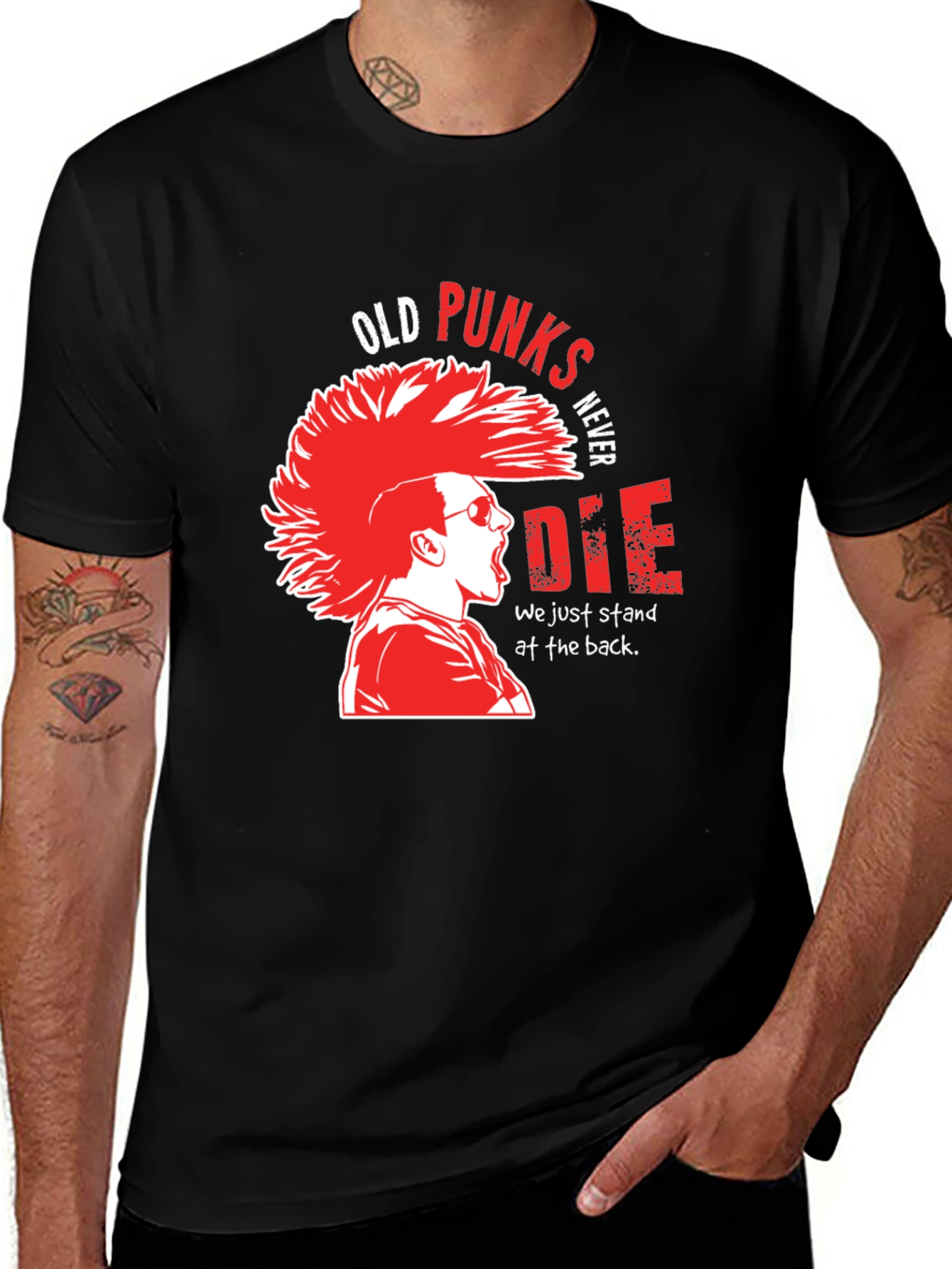 Variant 19 of Old Punks Never Die Graphic T-Shirt