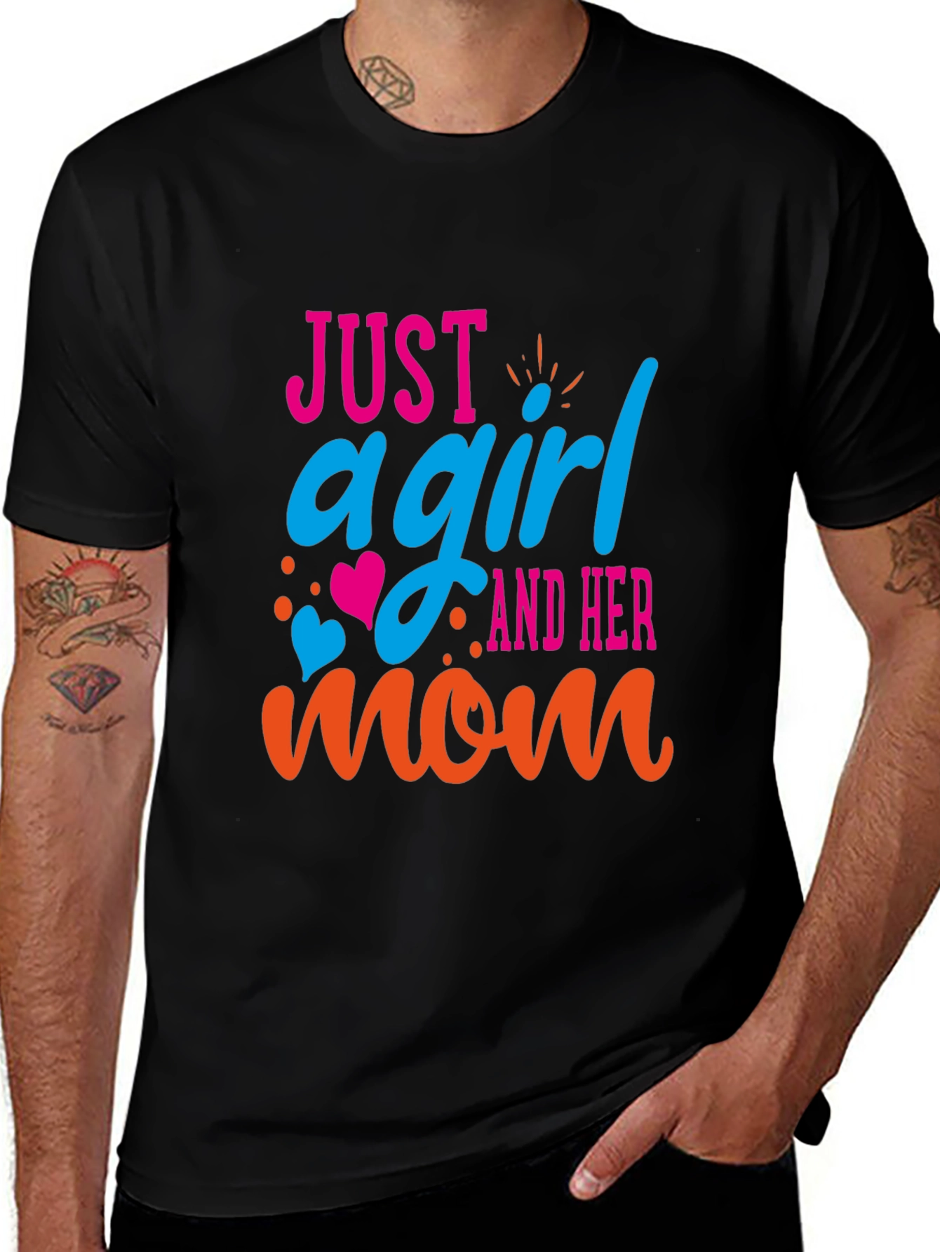 Variant 26 of Just a Girl and Her Mom T-Shirt - Cute Graphic Tee