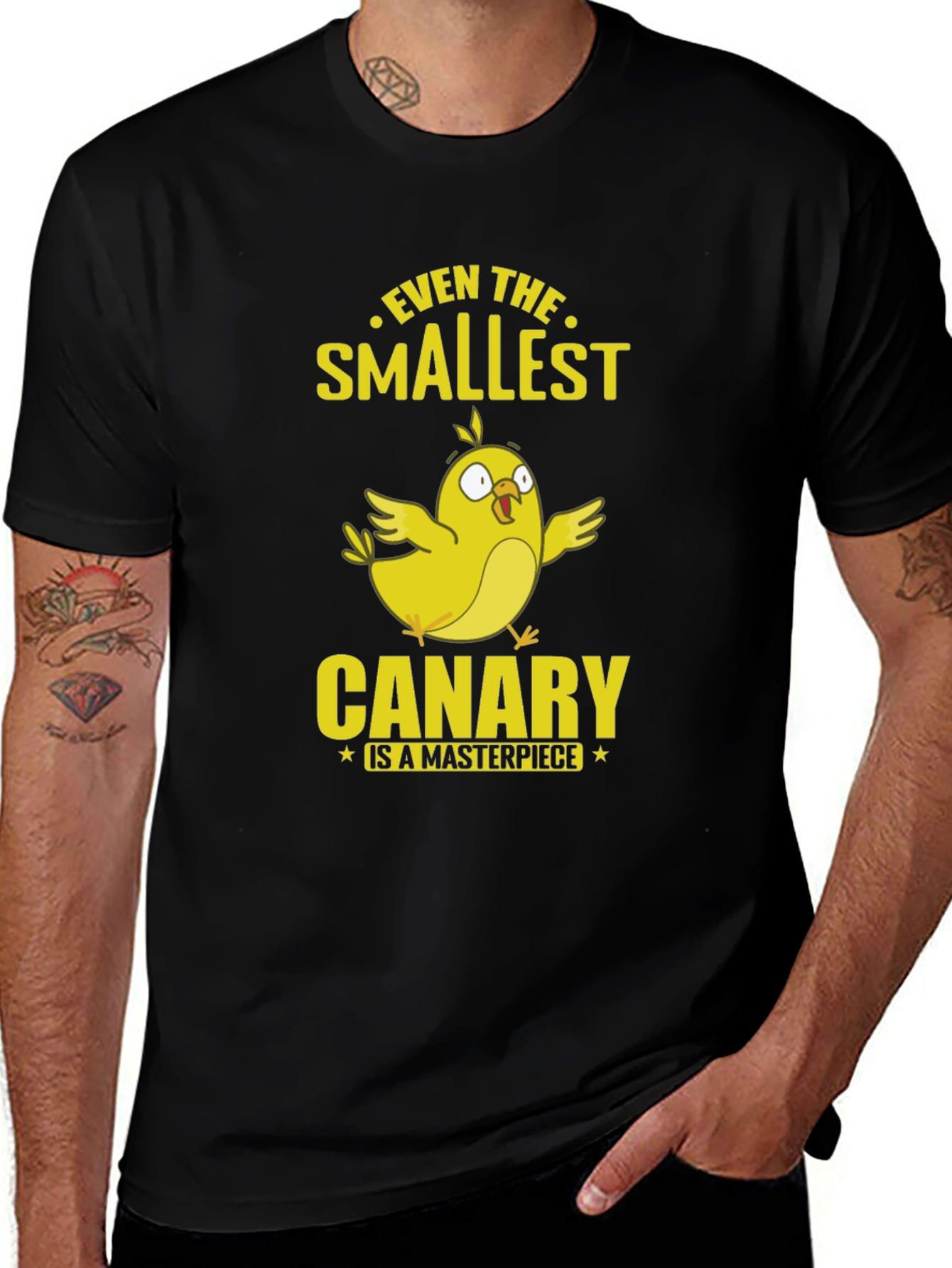 Variant 23 of Smallest Canary Masterpiece Black T-Shirt