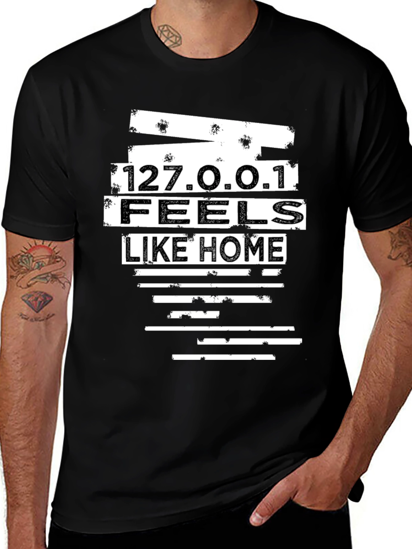 Variant 29 of 127.0.0.1 Feels Like Home Black T-Shirt