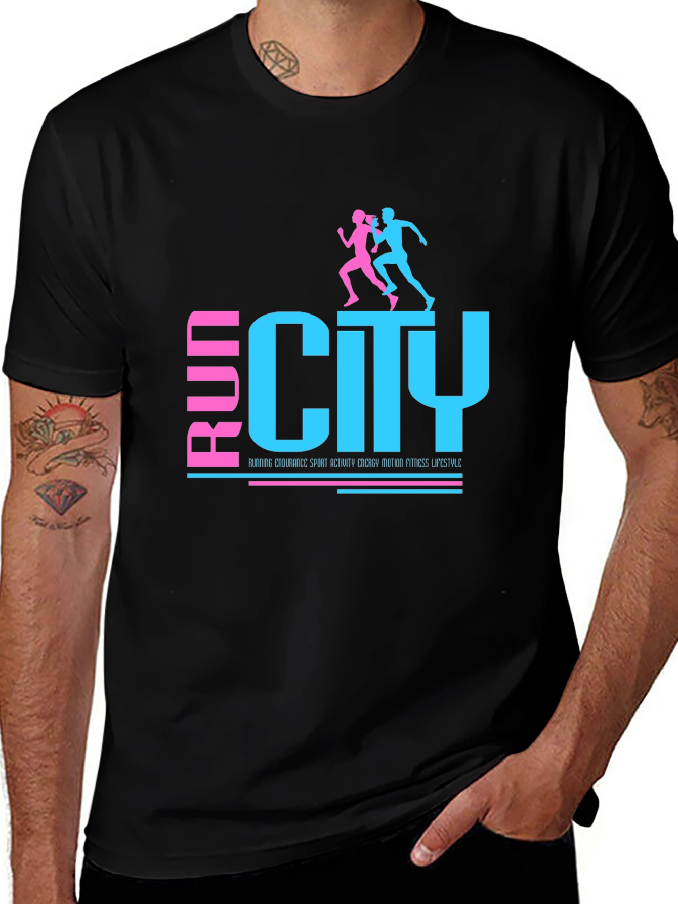Run City Graphic T-Shirt - Running Endurance Fitness Lifestyle
