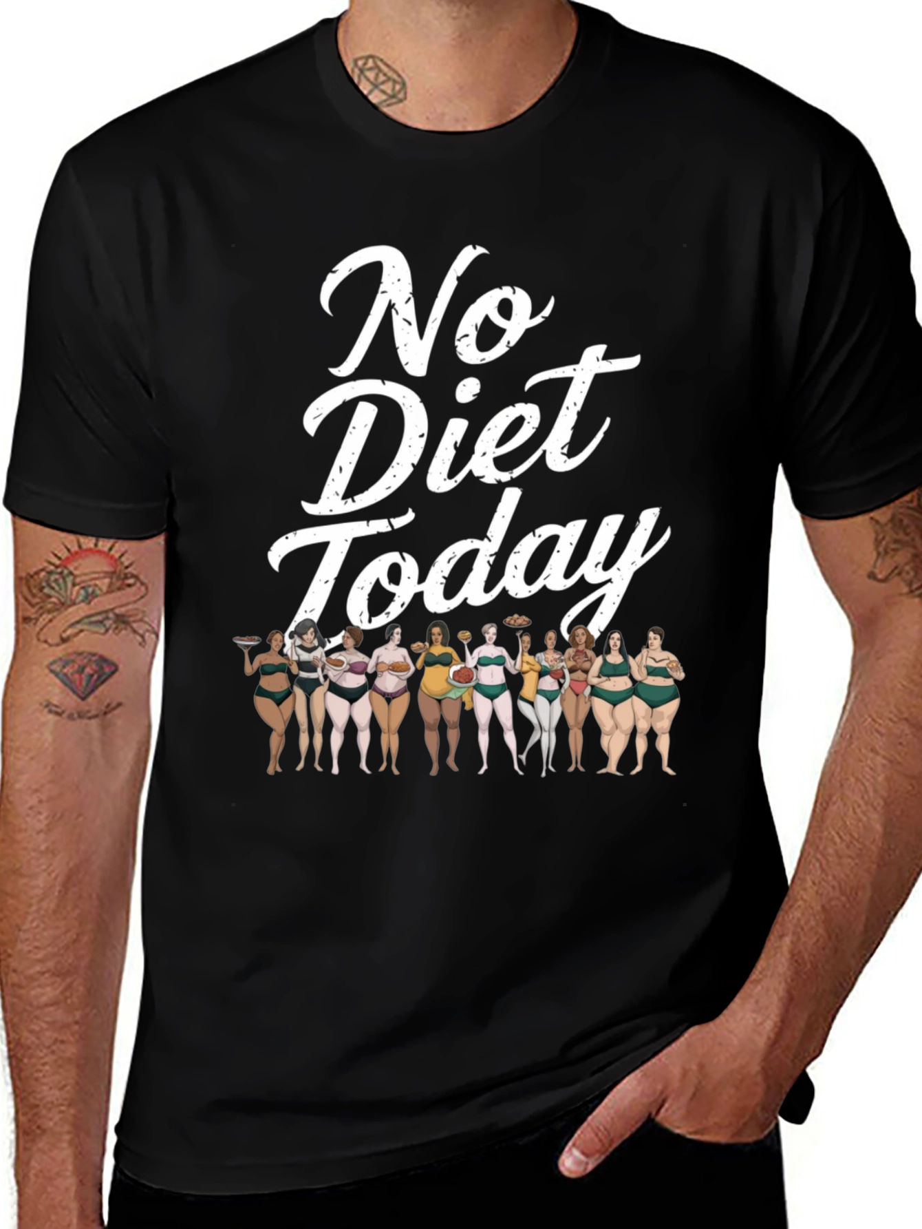 No Diet Today Graphic Tee - Body Positive T-Shirt