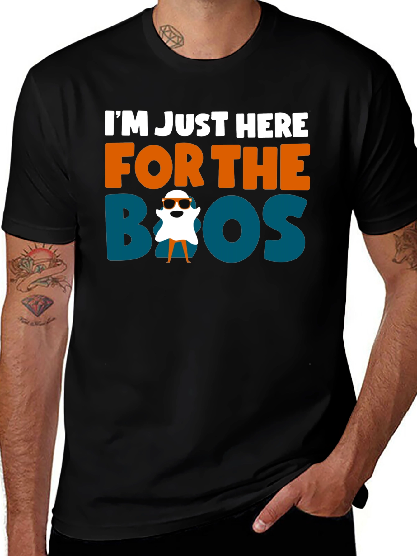 Halloween Ghost T-Shirt: I'm Just Here for the Boos!