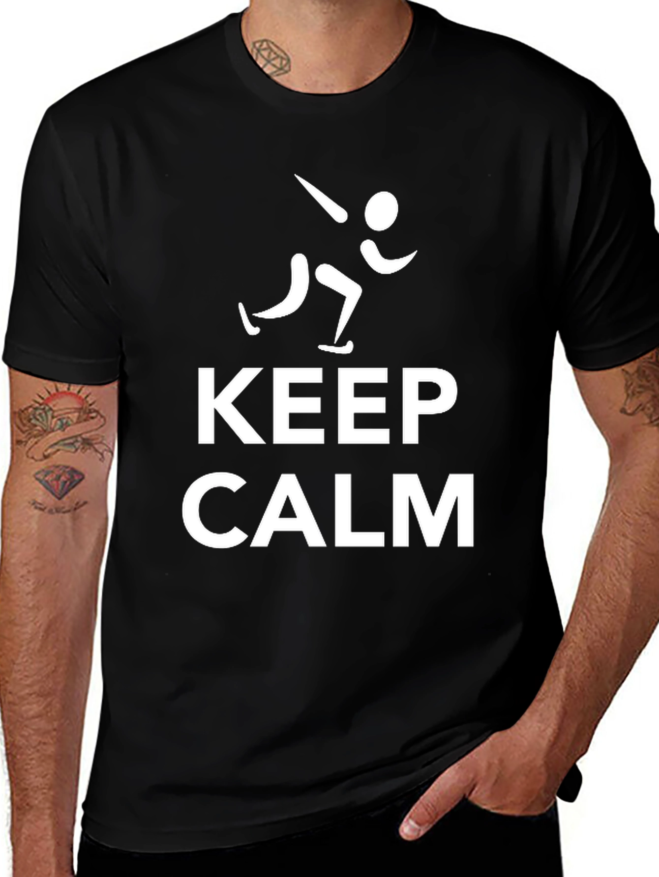 Variant 9 of Keep Calm Sport Tee - Black Cotton Blend