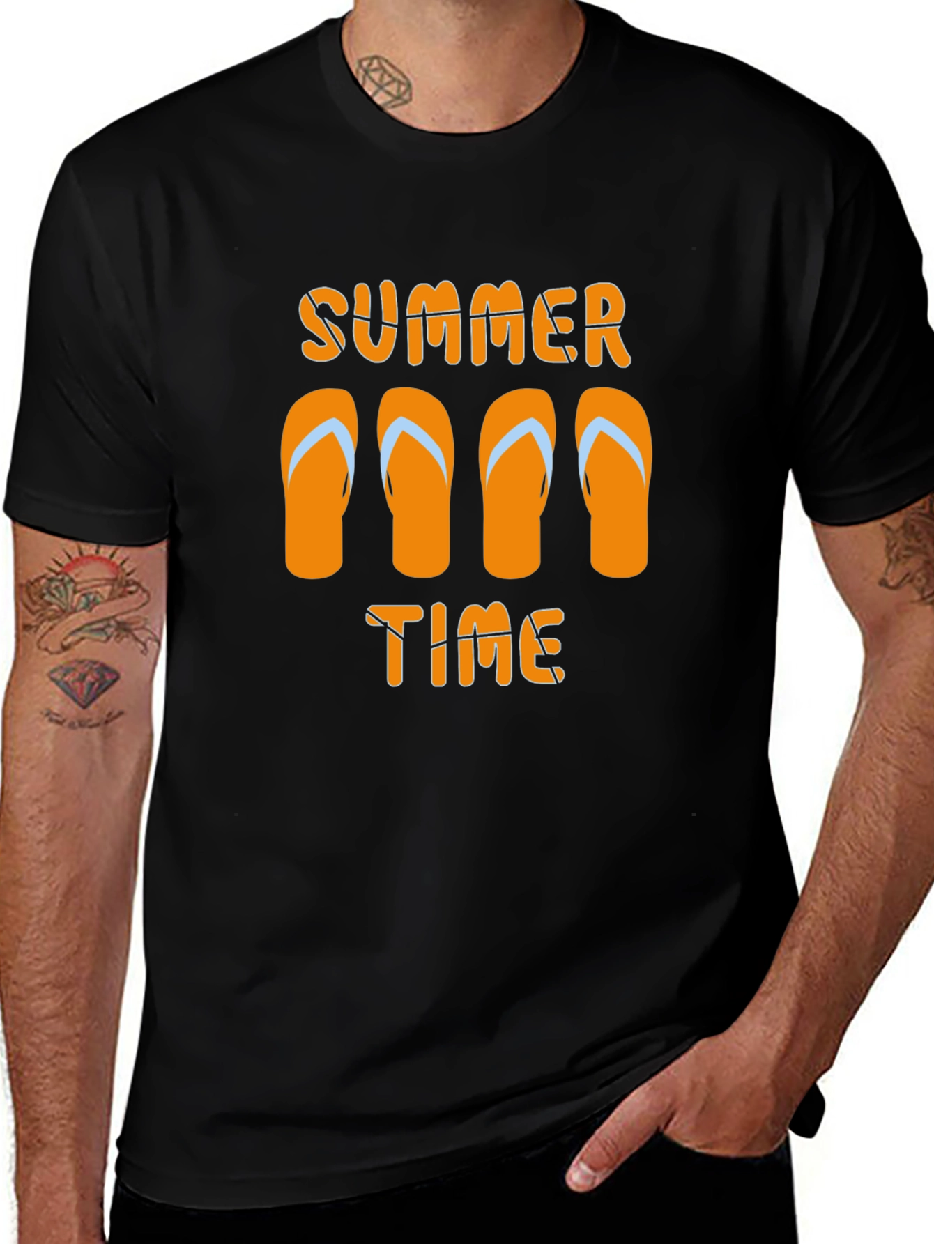 Variant 30 of Summer Time Flip Flop Graphic T-Shirt