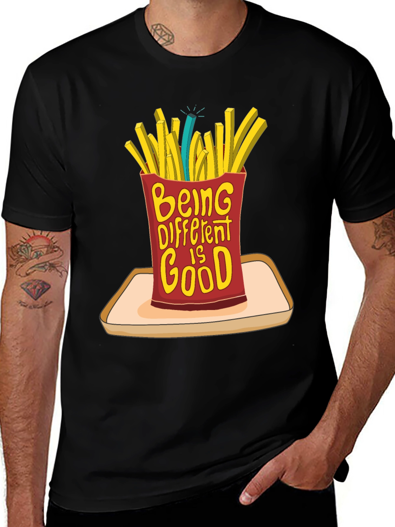 Variant 15 of Unique "Being Different Is Good" Graphic Tee