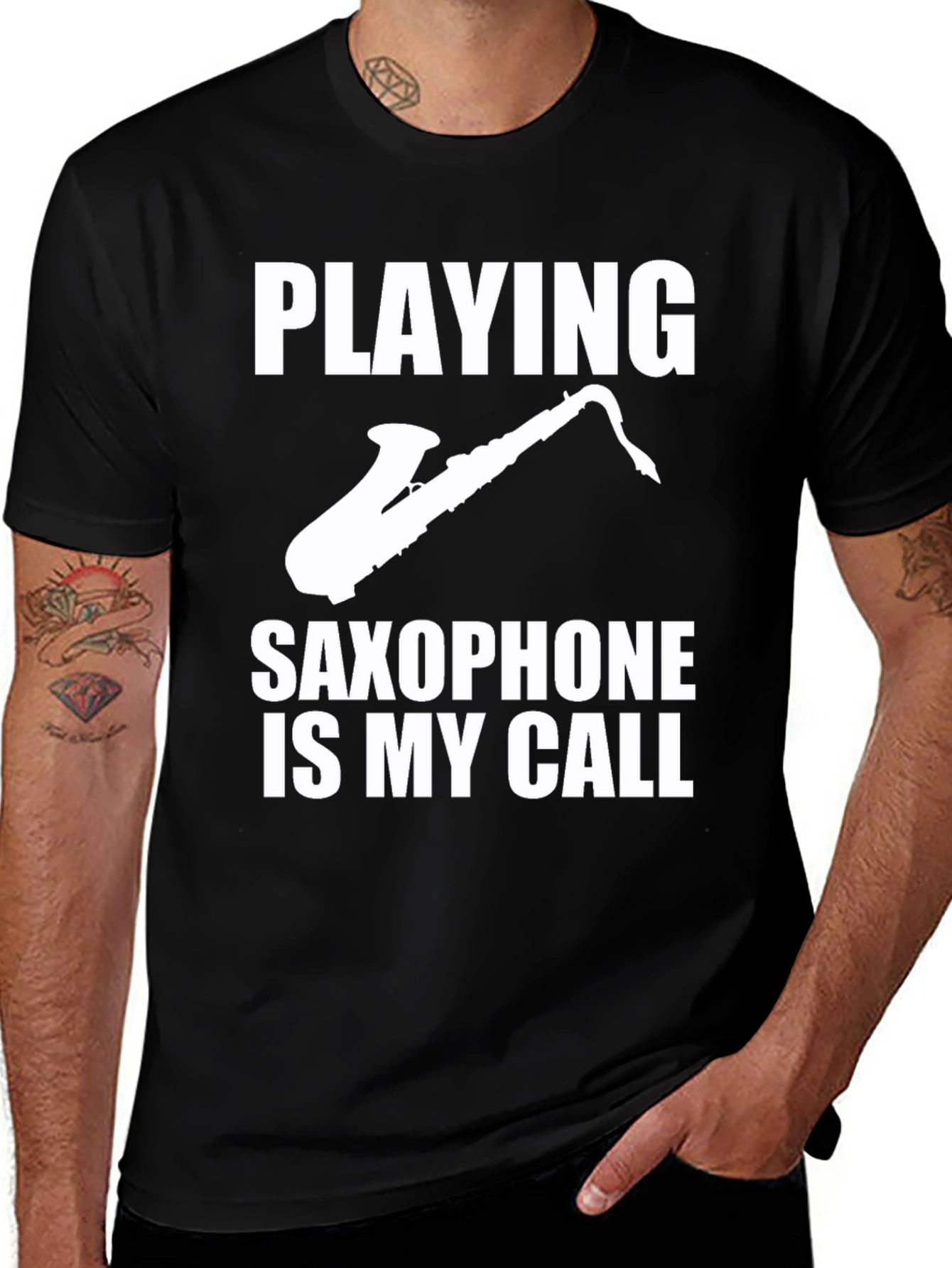 Variant 18 of Saxophone Player T-Shirt - Music Is My Calling