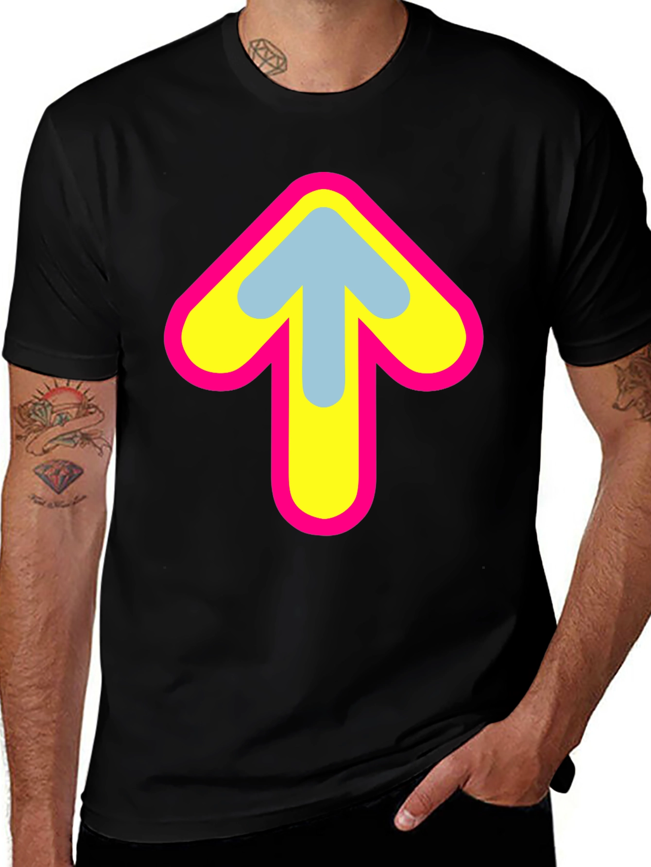 Variant 22 of Upward Arrow Graphic Tee - Retro Style