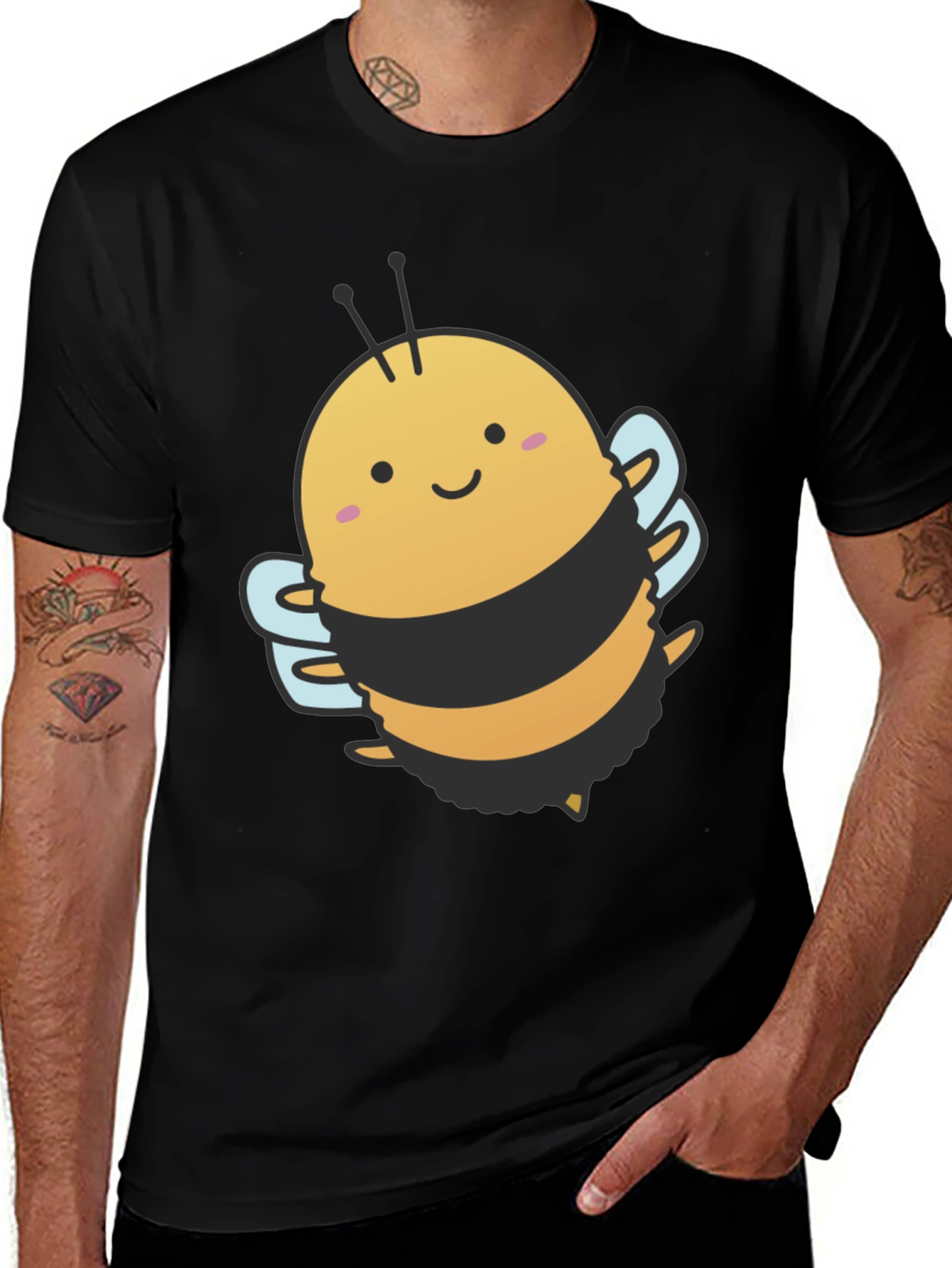 Variant 3 of Cute Bee Graphic Tee - Soft Cotton Blend