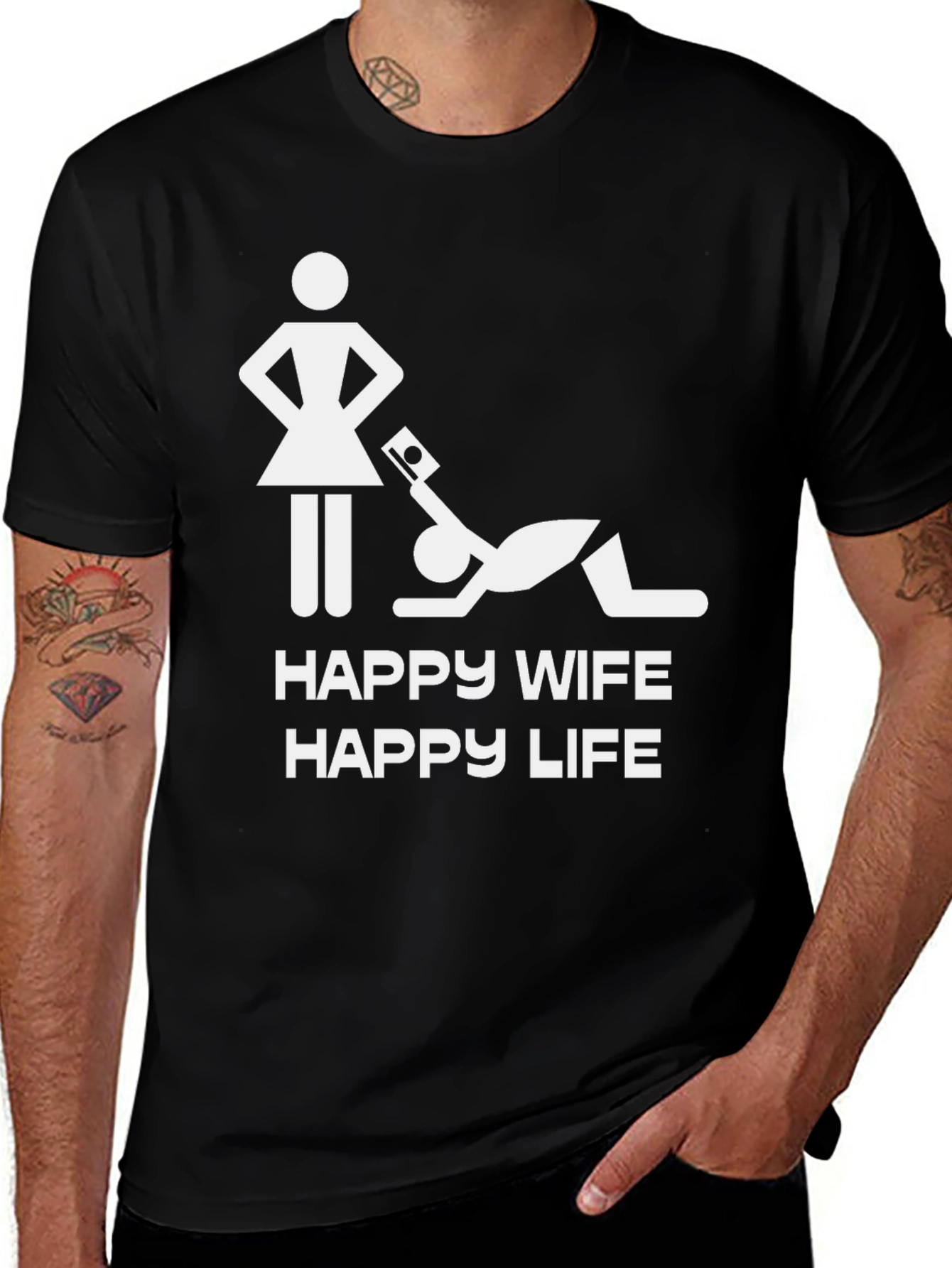 Happy Wife Happy Life Graphic Tee