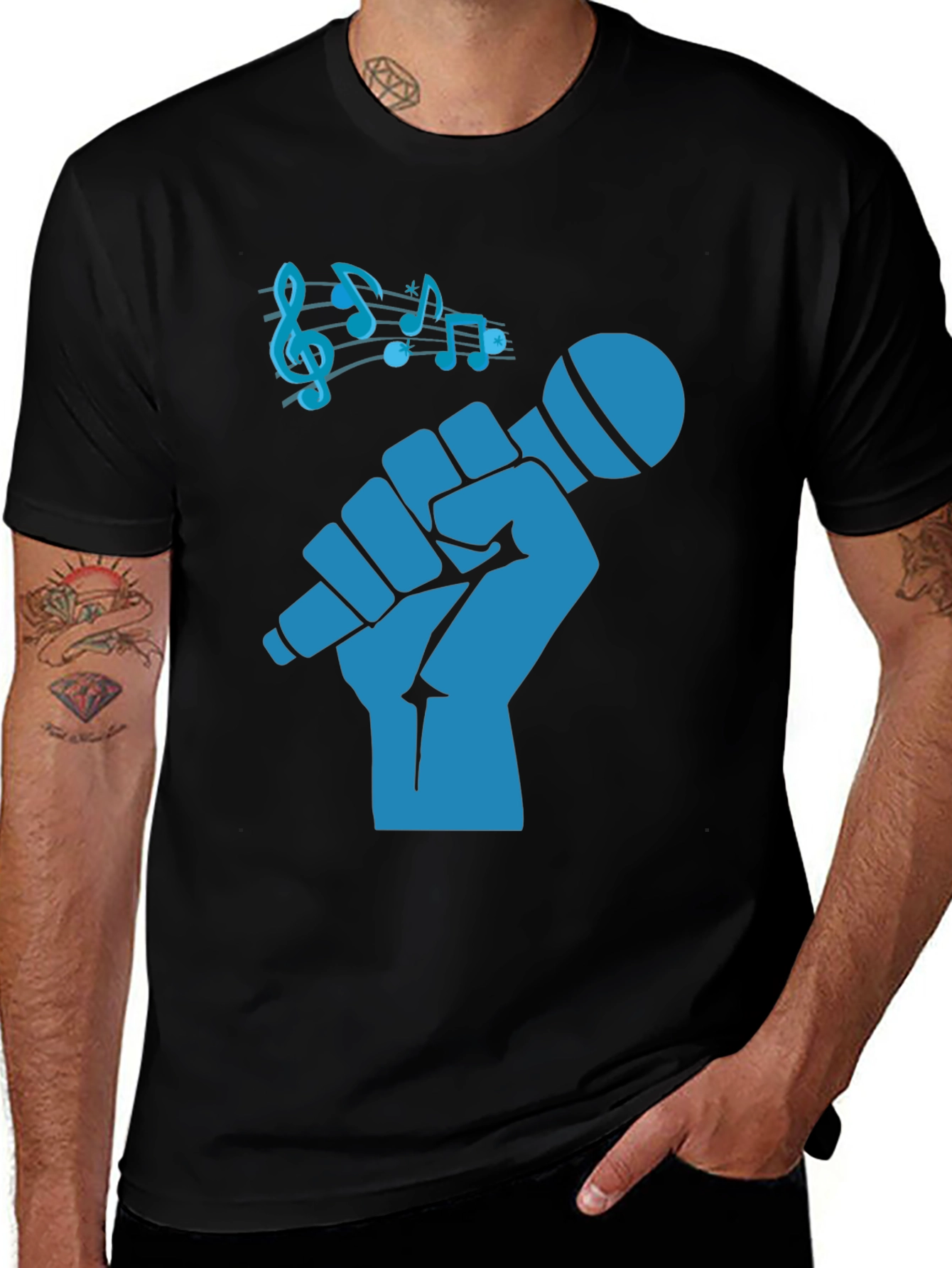 Variant 7 of Music Power T-Shirt - Black