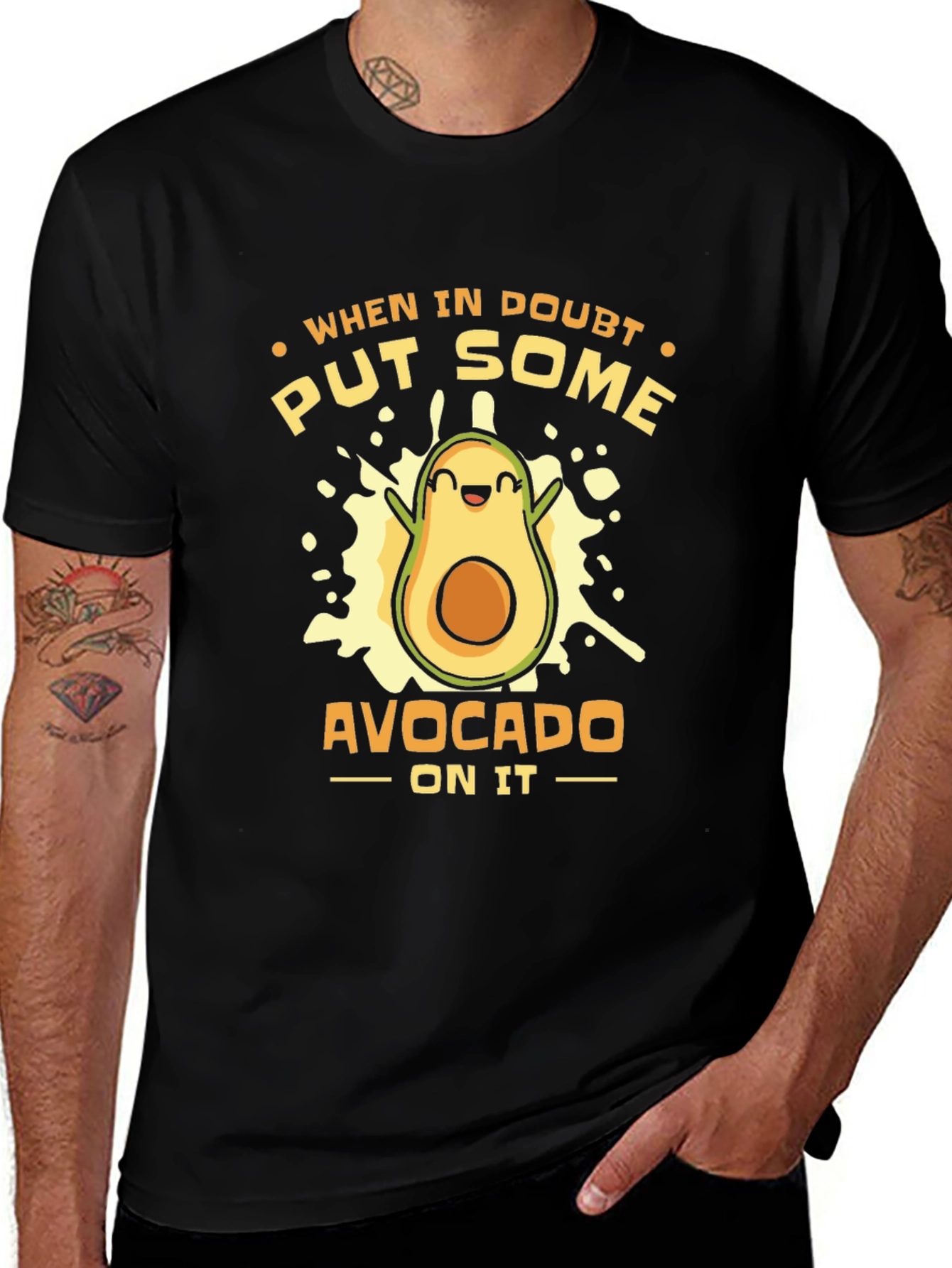 Variant 23 of Avocado T-Shirt - When In Doubt, Put Some Avocado On It