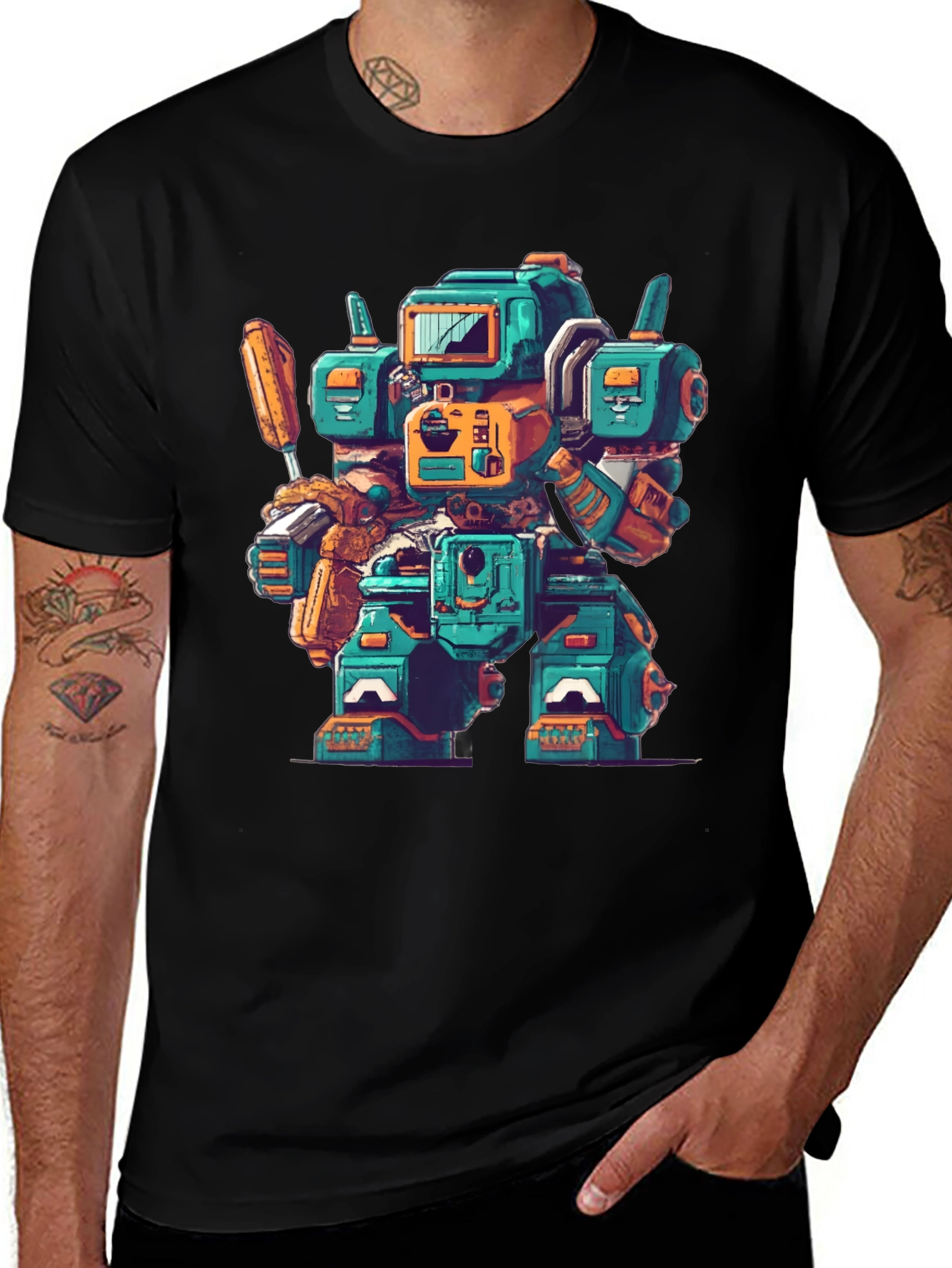 Variant 27 of Retro Robot Repair T-Shirt