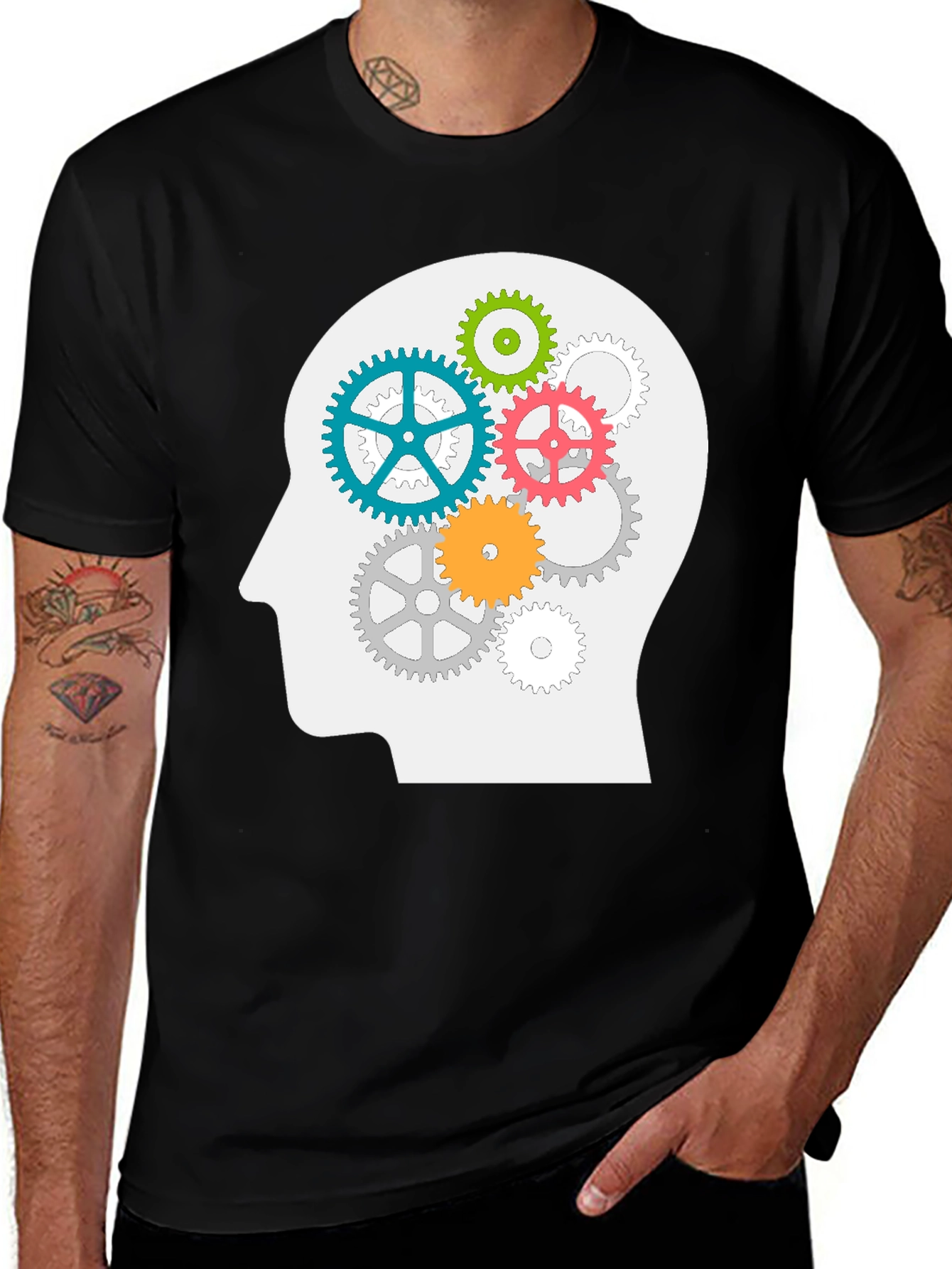 Variant 28 of Thinking Mind Gears Graphic T-Shirt