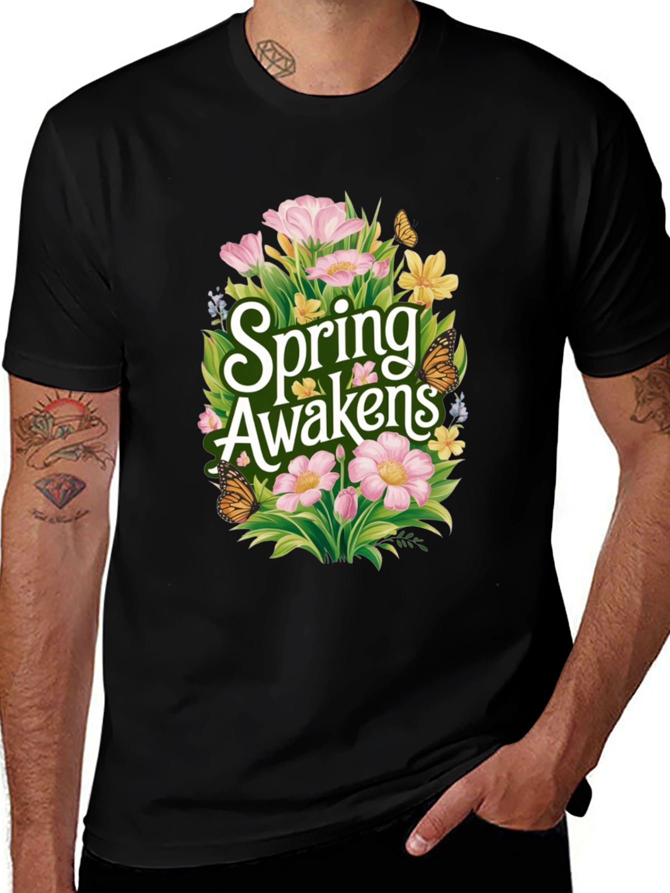 Variant 29 of Spring Awakens Black Graphic Tee