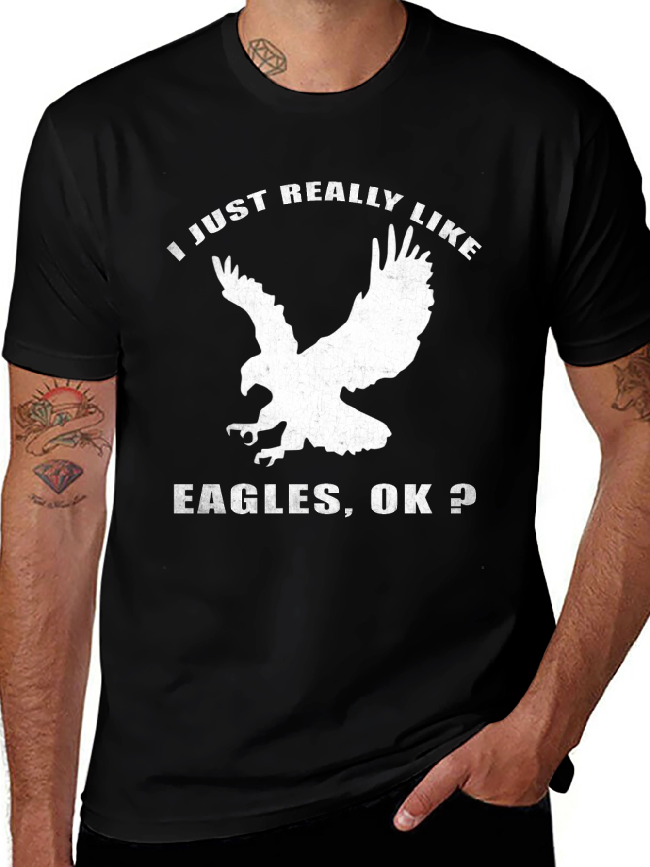 Variant 14 of I Just Really Like Eagles T-Shirt - Black