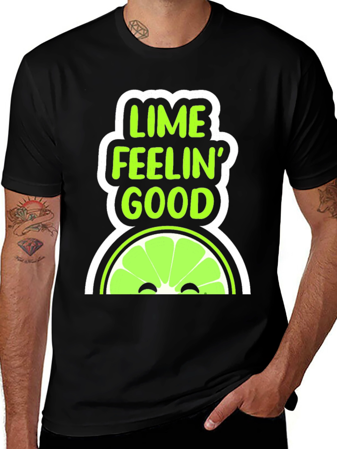Variant 11 of Lime Feelin' Good Graphic T-Shirt