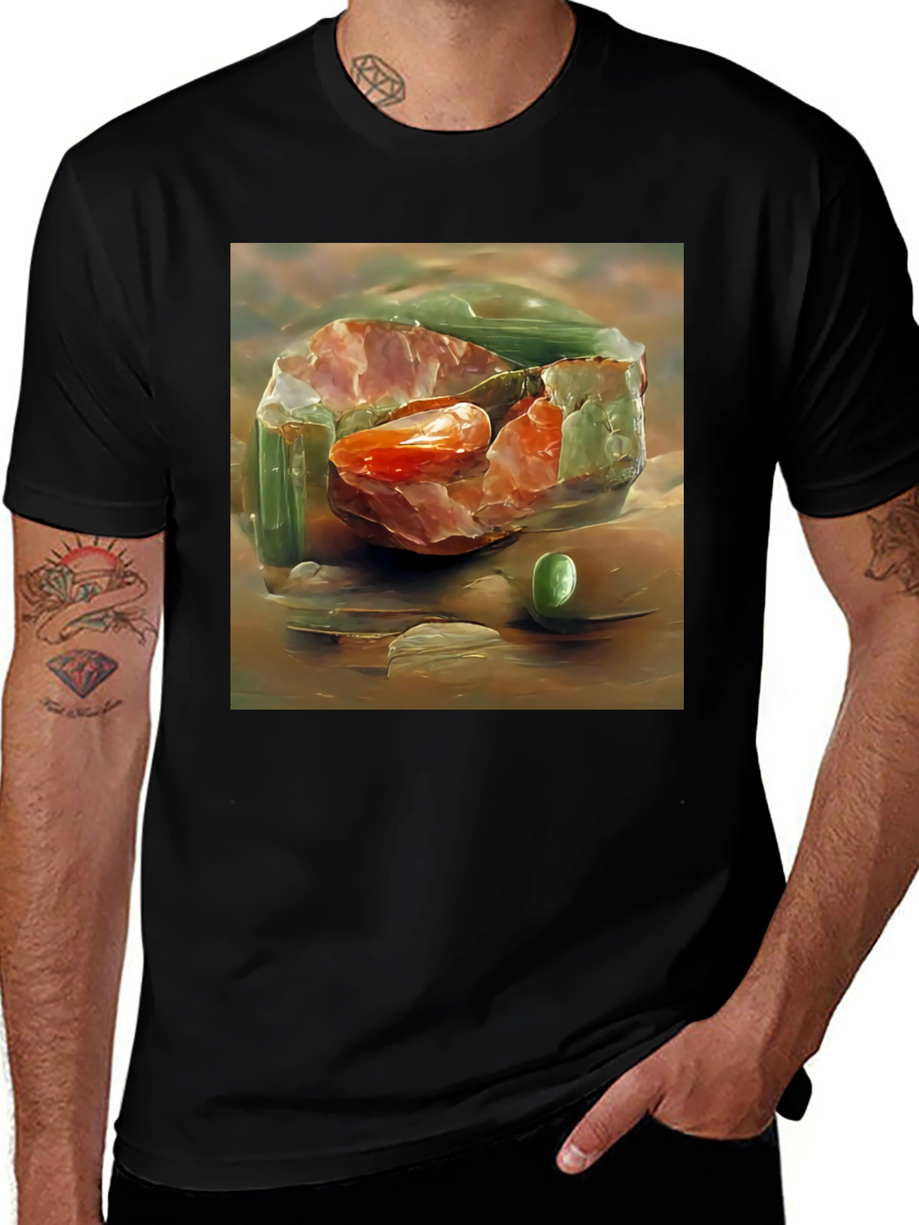 Variant 13 of Abstract Food Art Graphic T-Shirt - Unique Casual Wear