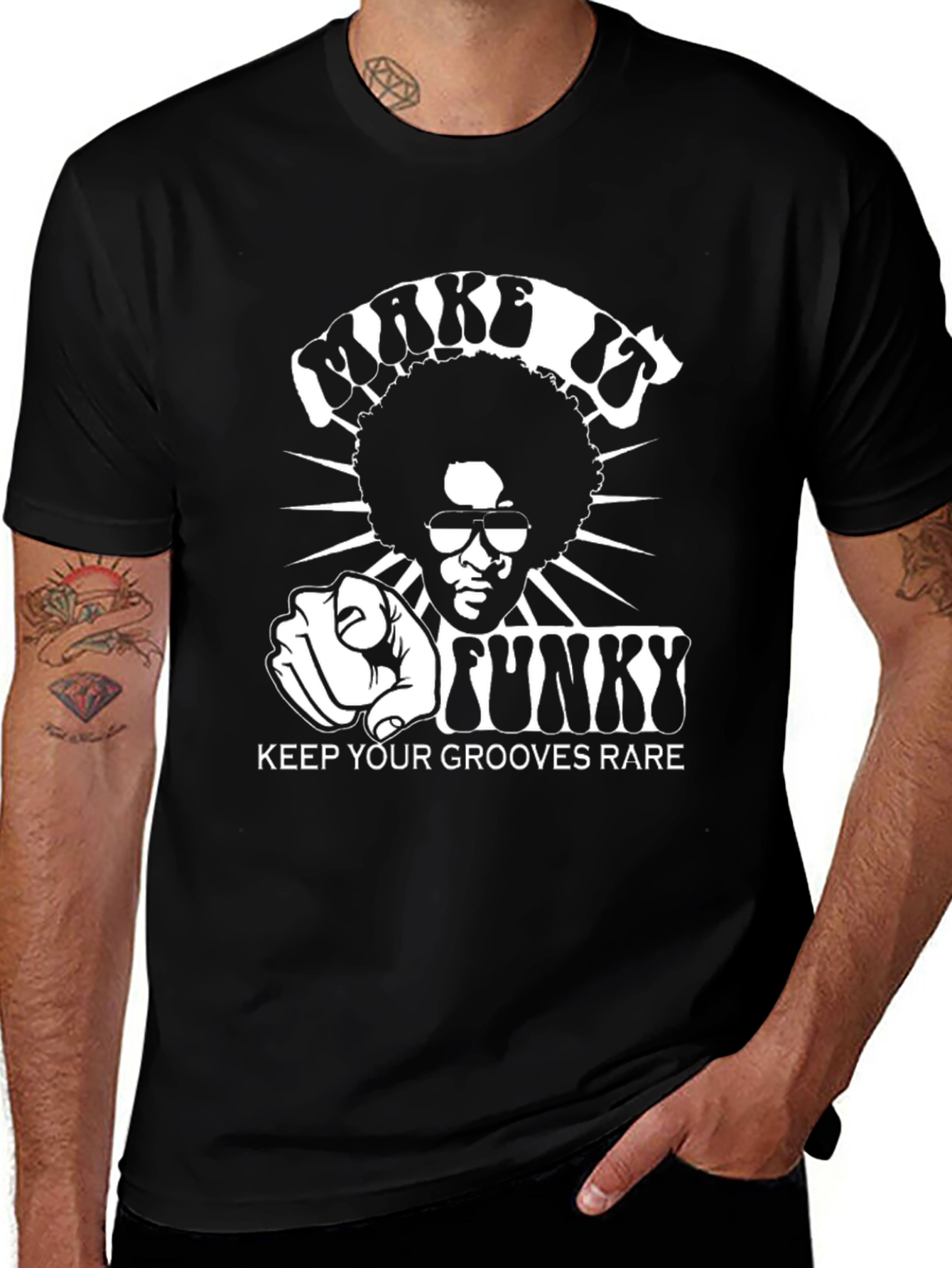 Variant 13 of Make It Funky Graphic Tee - Keep Your Grooves Rare