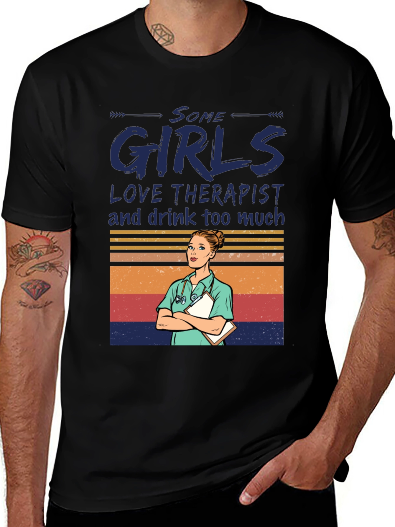 Variant 28 of Some Girls Love Therapists T-Shirt
