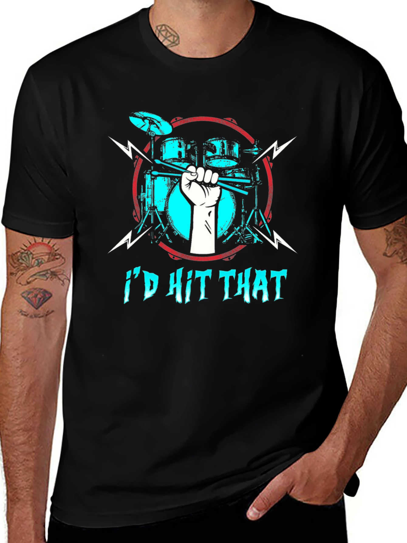 Variant 23 of I'd Hit That Drummer T-Shirt