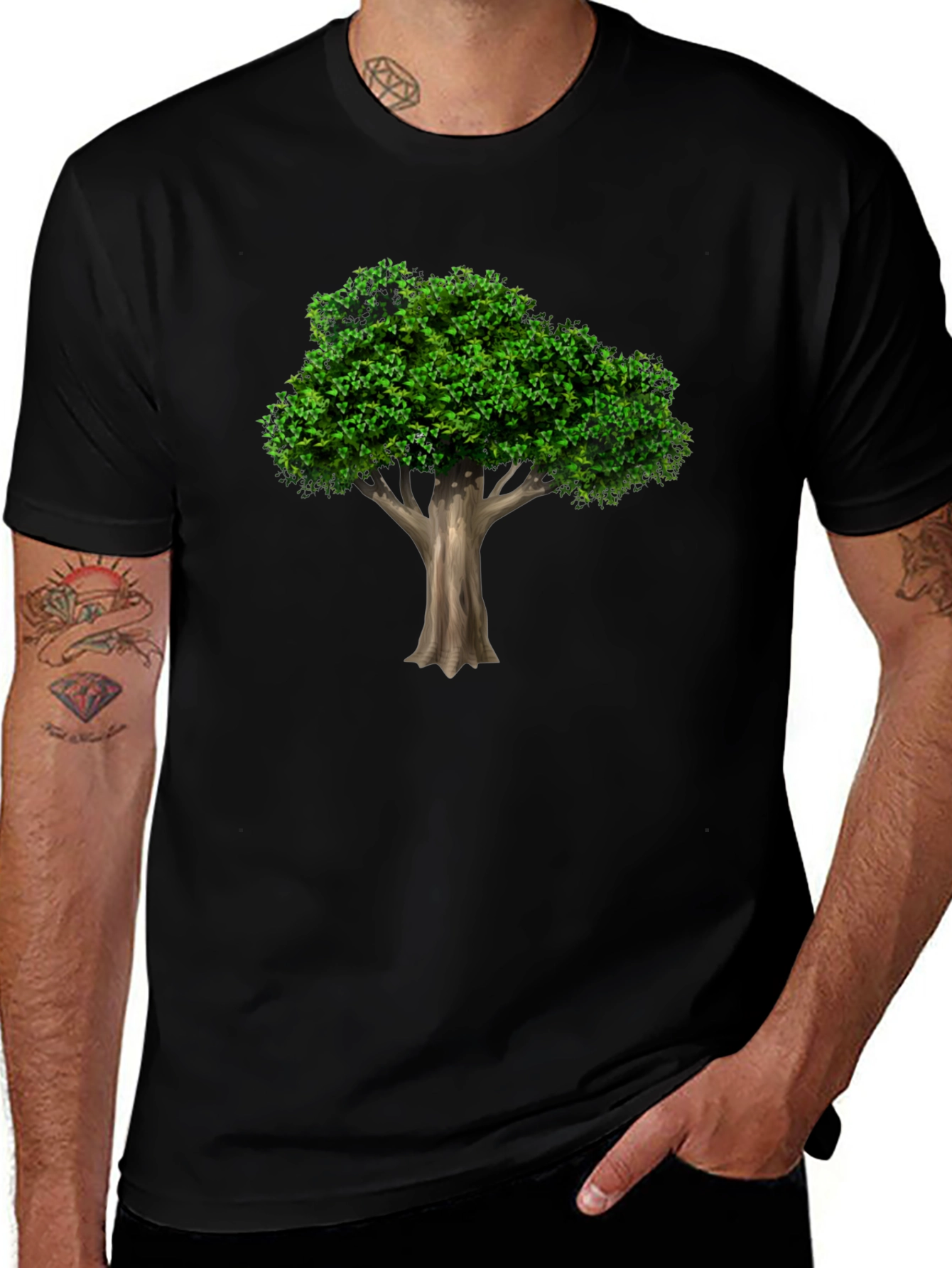 Variant 24 of Nature Tree Graphic T-Shirt - Black