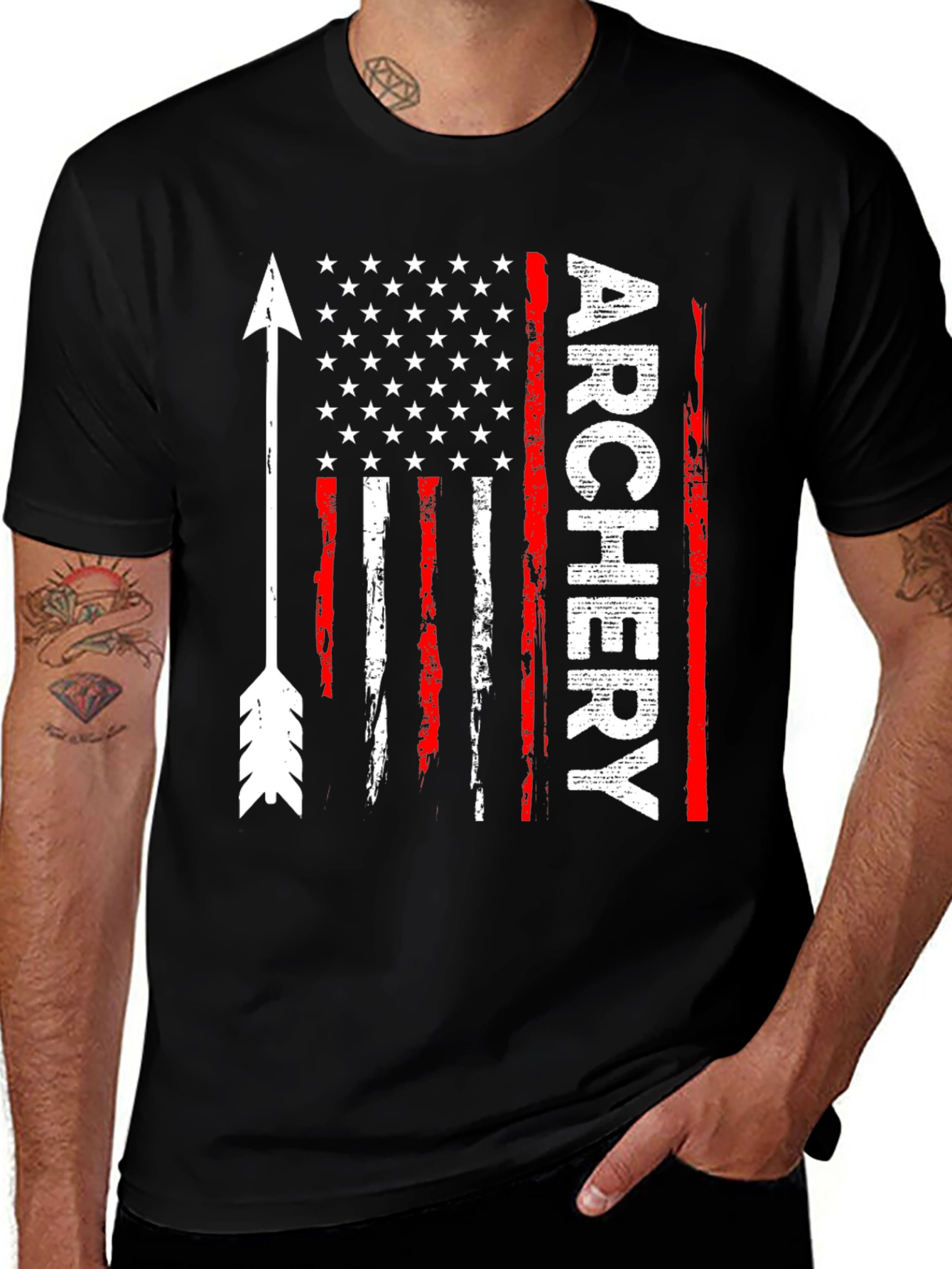Variant 19 of Archery American Flag T-Shirt